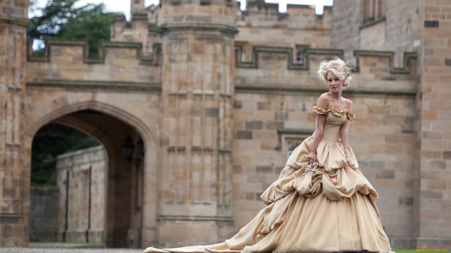 -Unsort, Блондинки, девушки, unsort, блондинки, замок, бальное, платье