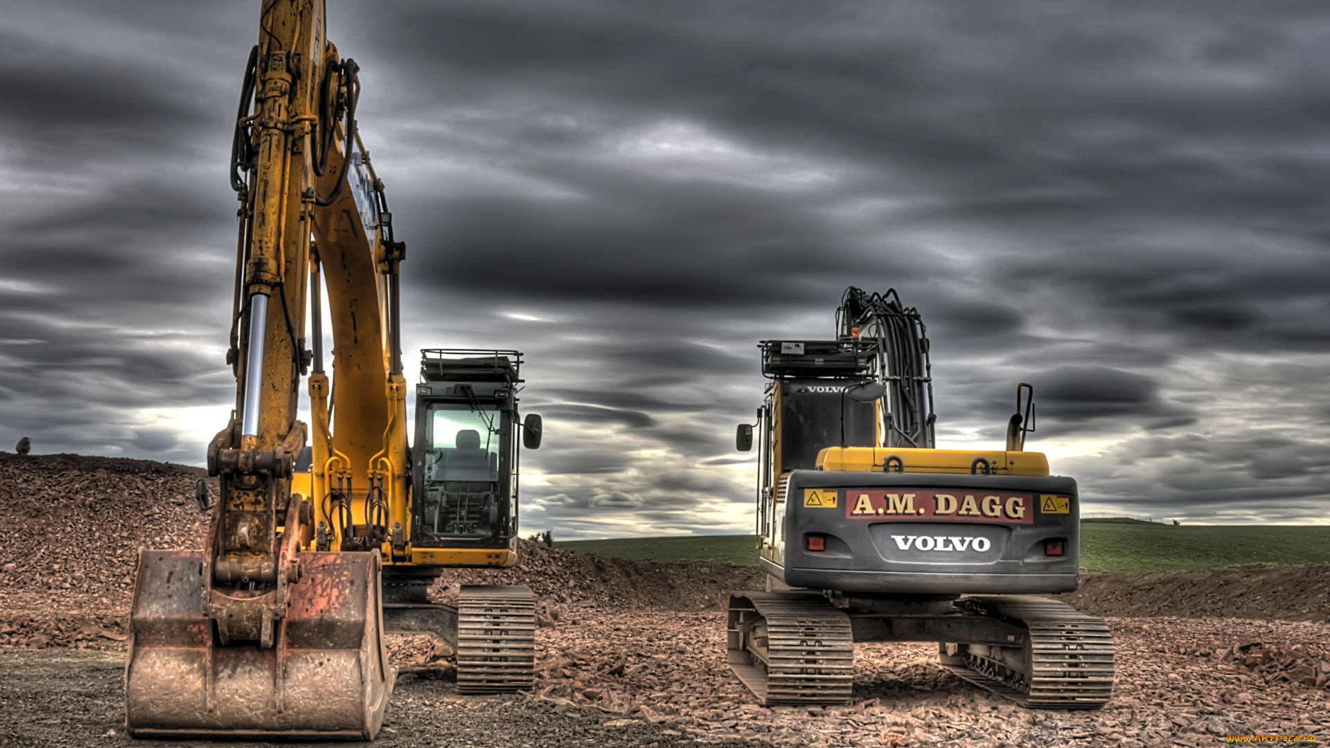 техника, экскаваторы, volvo