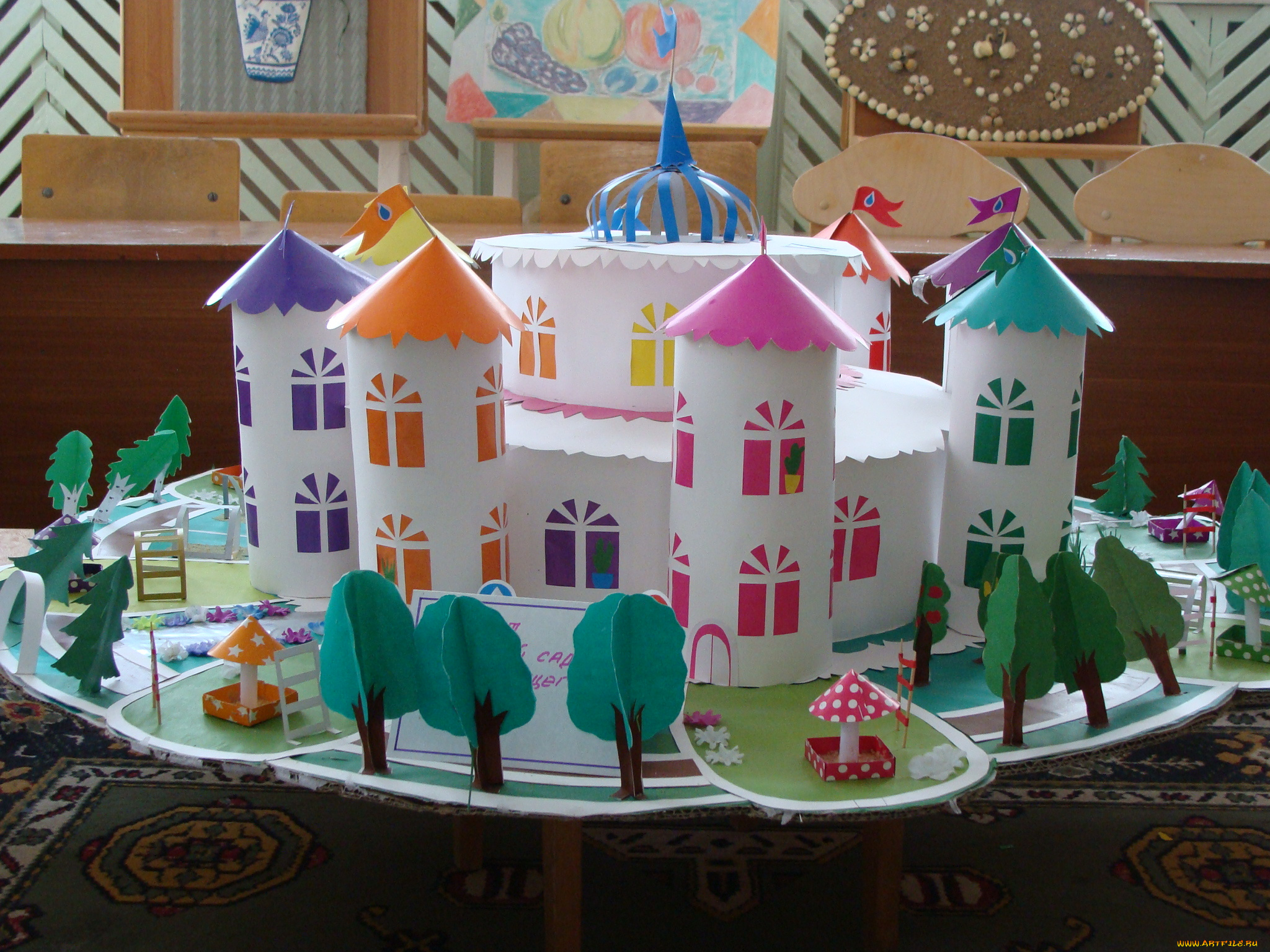 разное, ремесла, поделки, рукоделие, замок, квиллинг