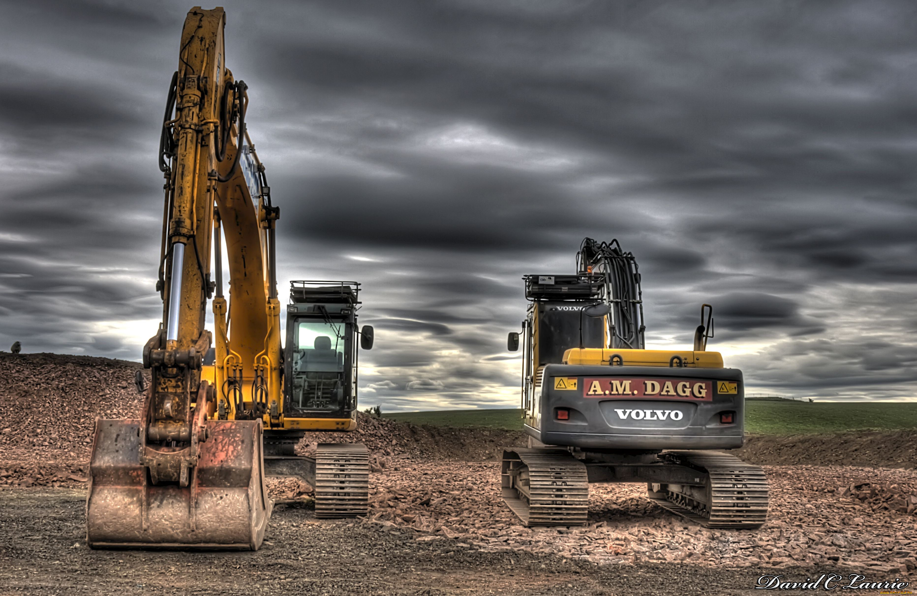 техника, экскаваторы, volvo