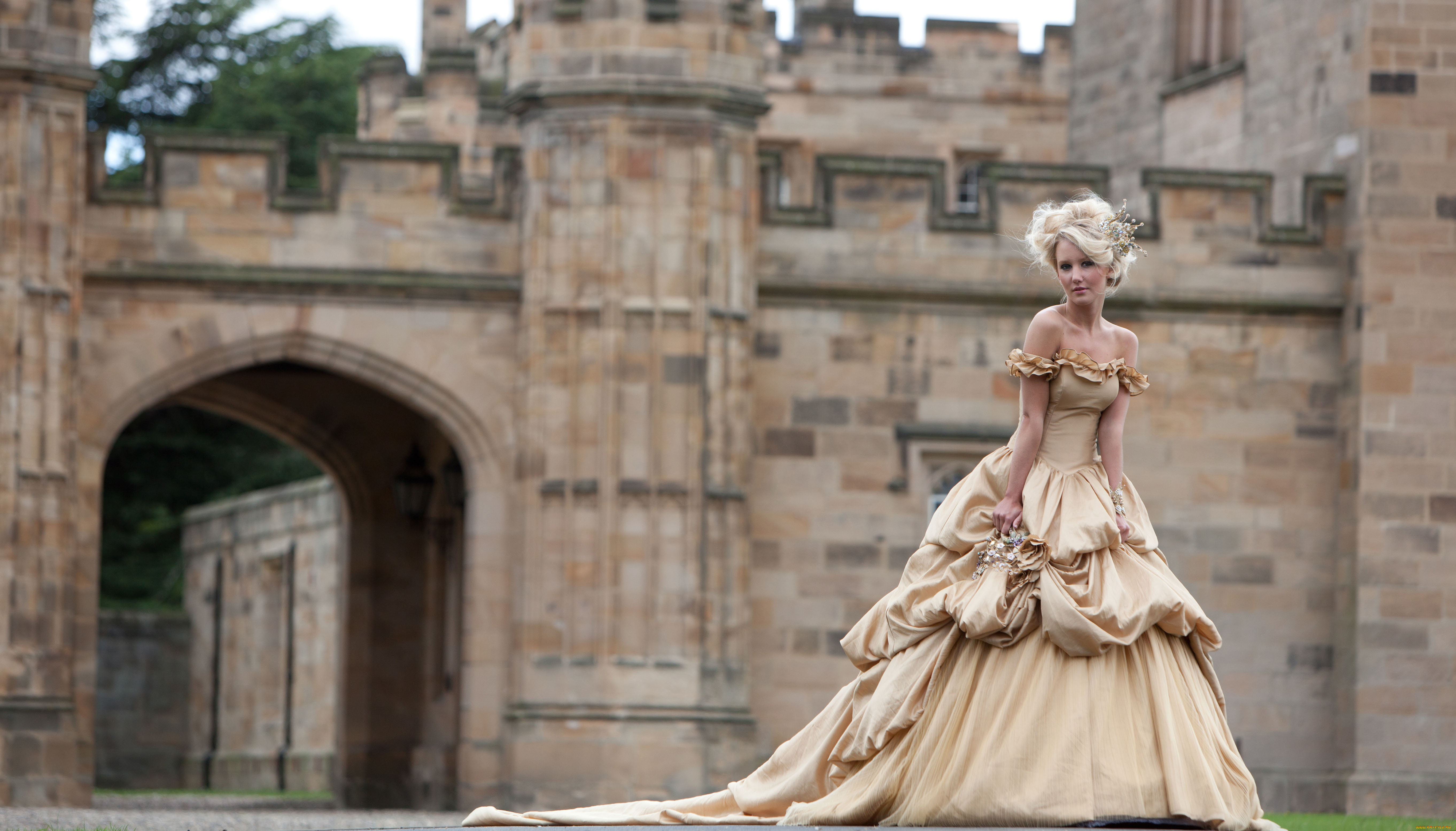 -Unsort, Блондинки, девушки, unsort, блондинки, замок, бальное, платье