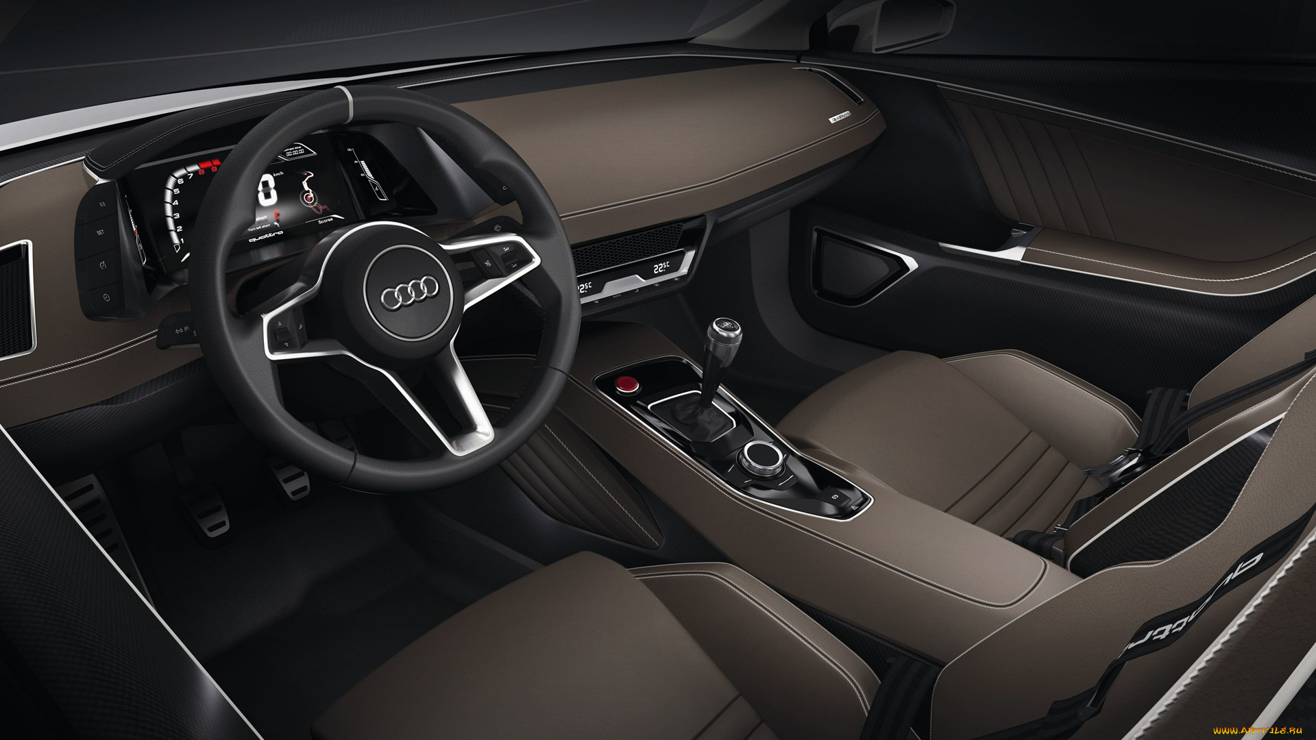 автомобили, интерьеры, audi, quattro