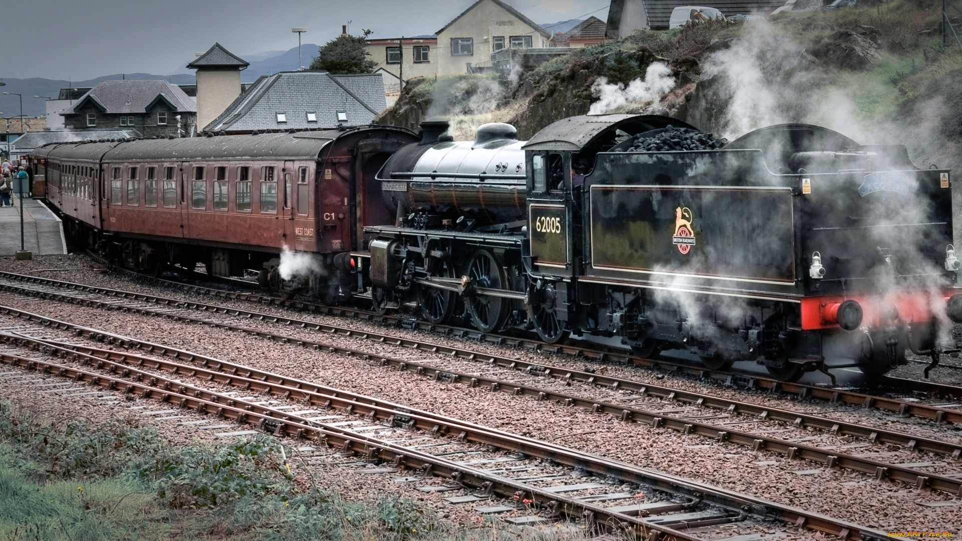техника, паровозы, вагоны, паровоз, железная, дорога, станция