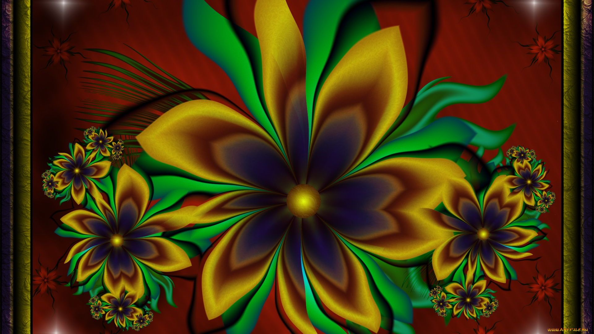 3д, графика, flowers, , цветы, лепестки, цвета, фон, узор