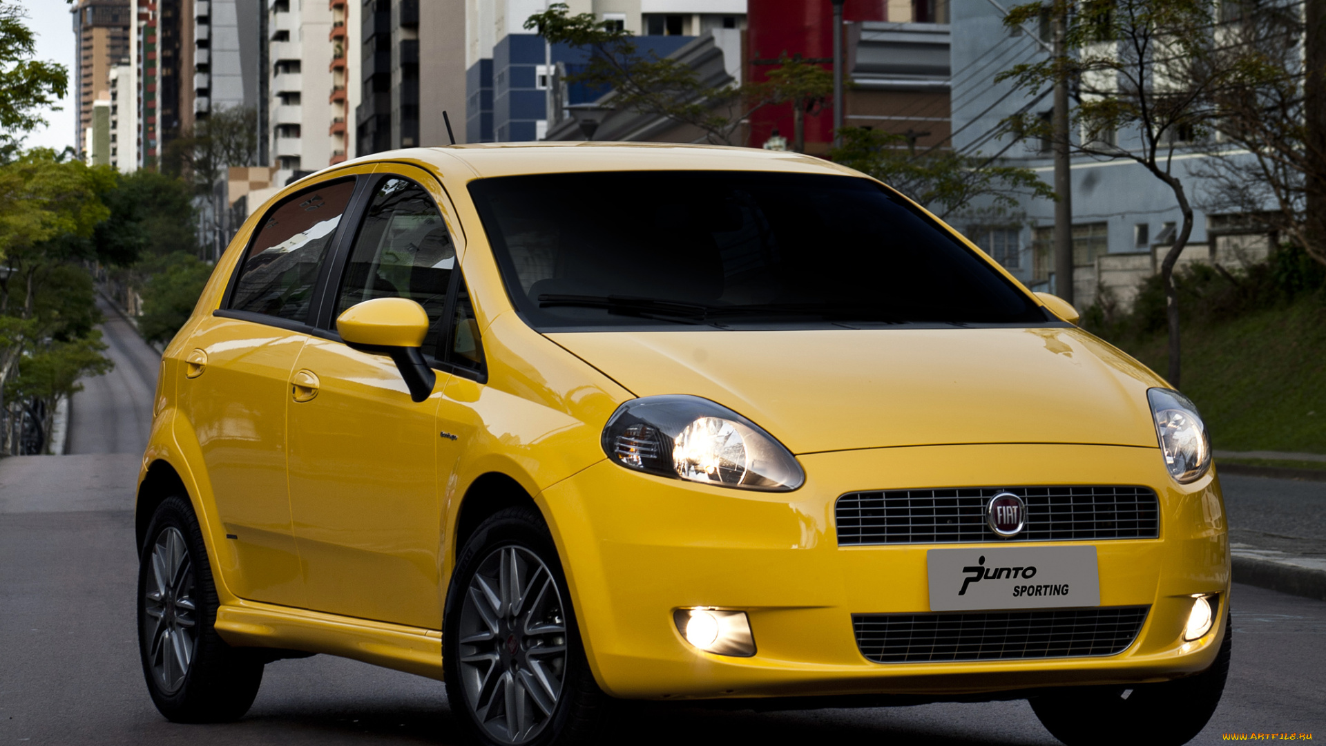 автомобили, fiat, sporting, punto, 310, желтый, br-spec
