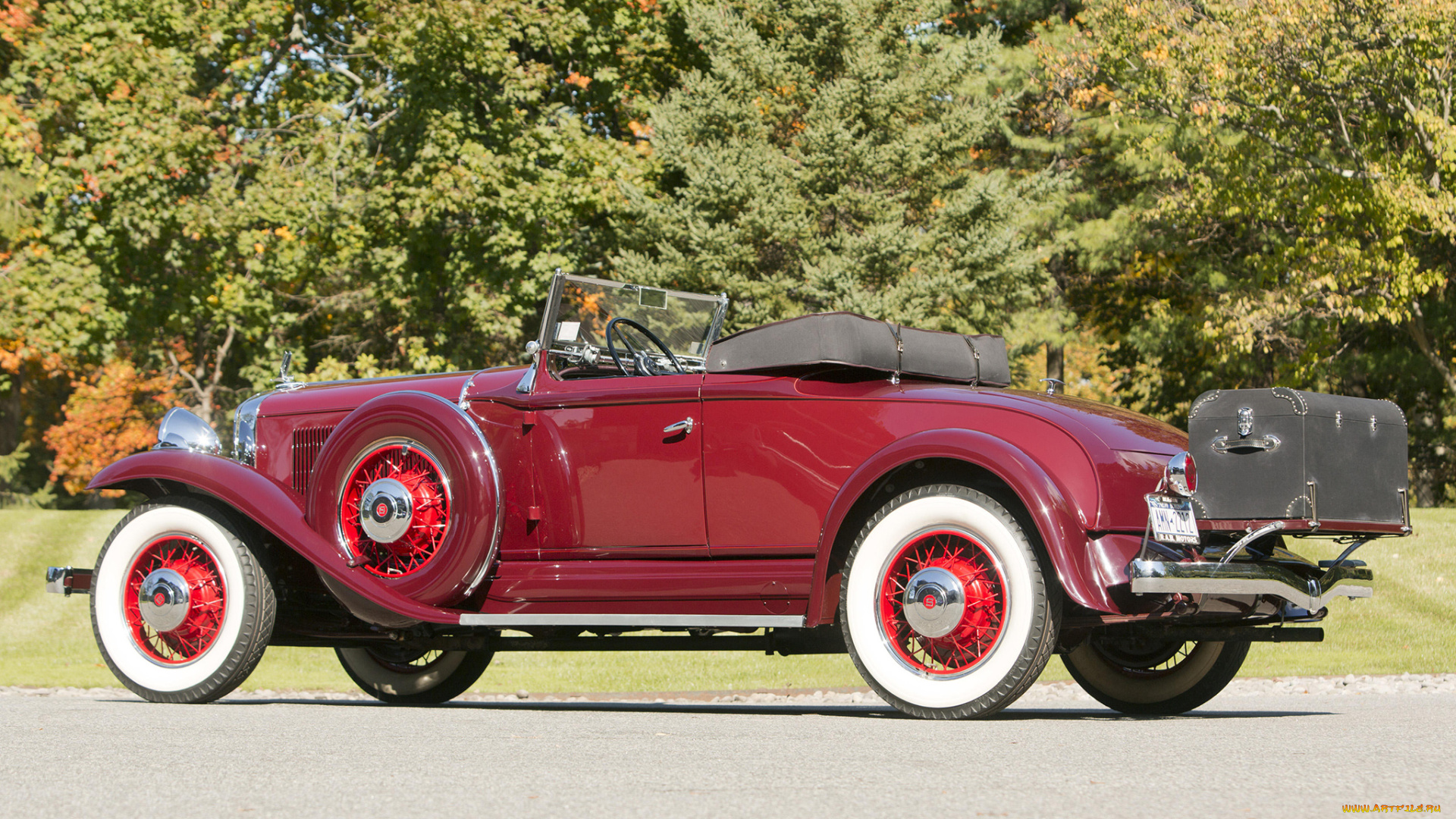 автомобили, studebaker, president, 1931, roadster, model, 80, красный, eight, state
