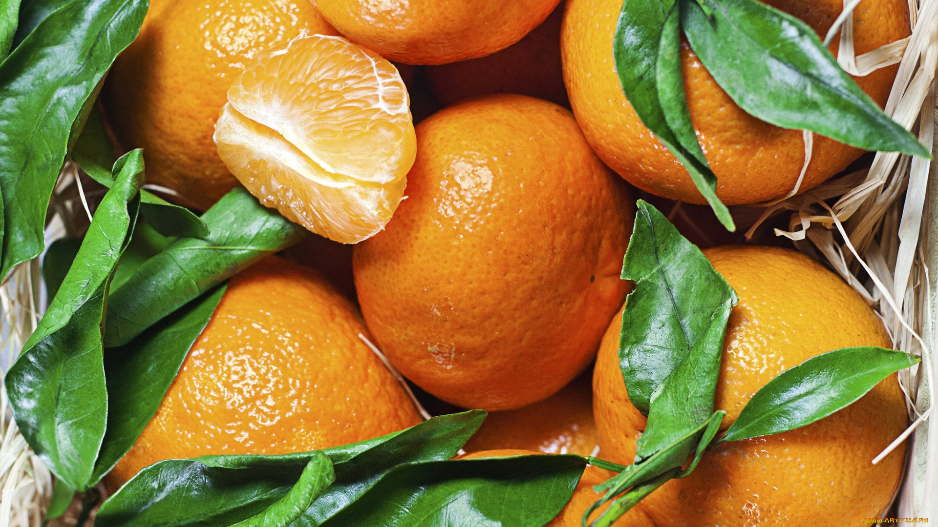 еда, цитрусы, мандарины