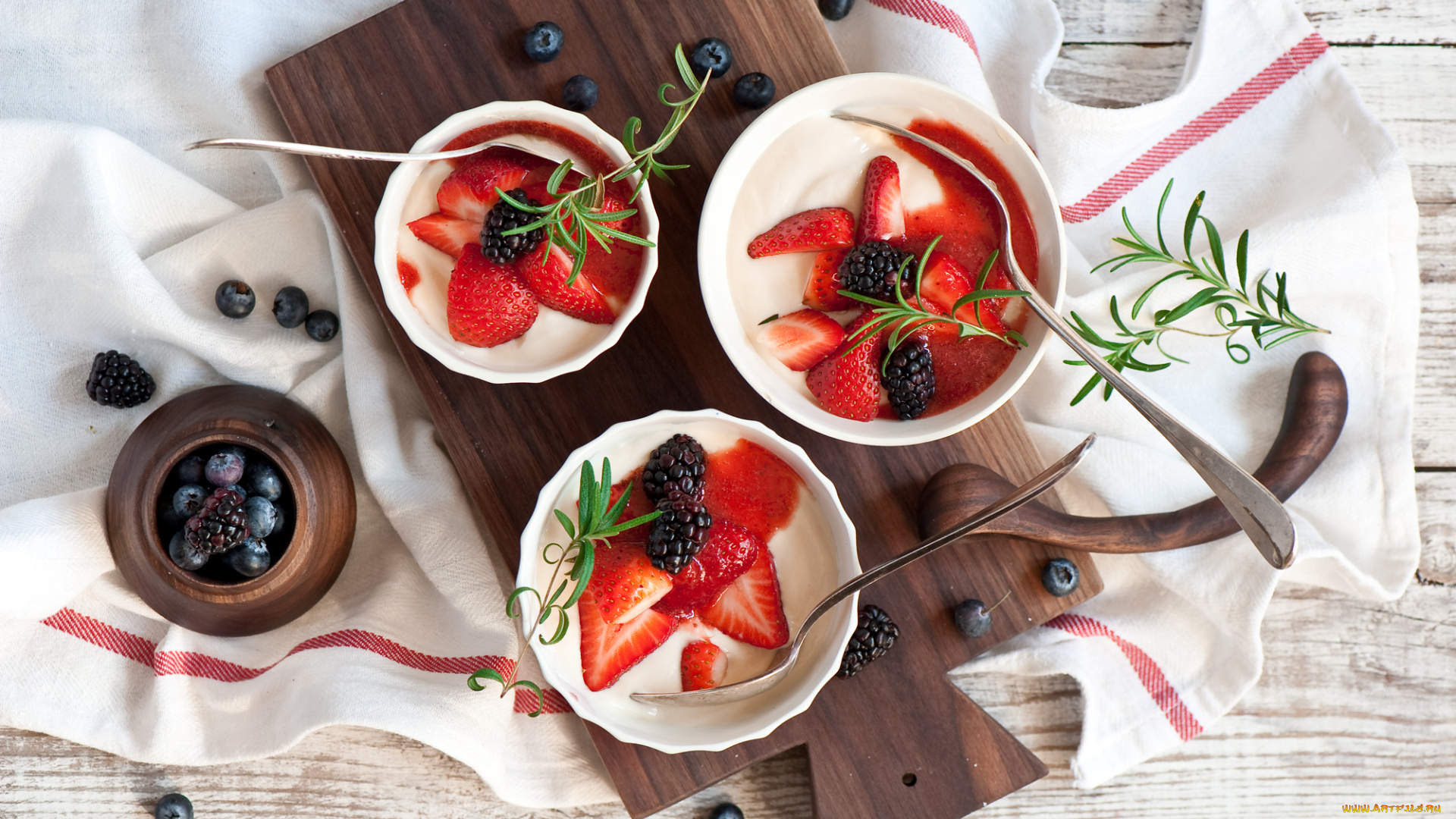 еда, мороженое, , десерты, ягоды, йогурт