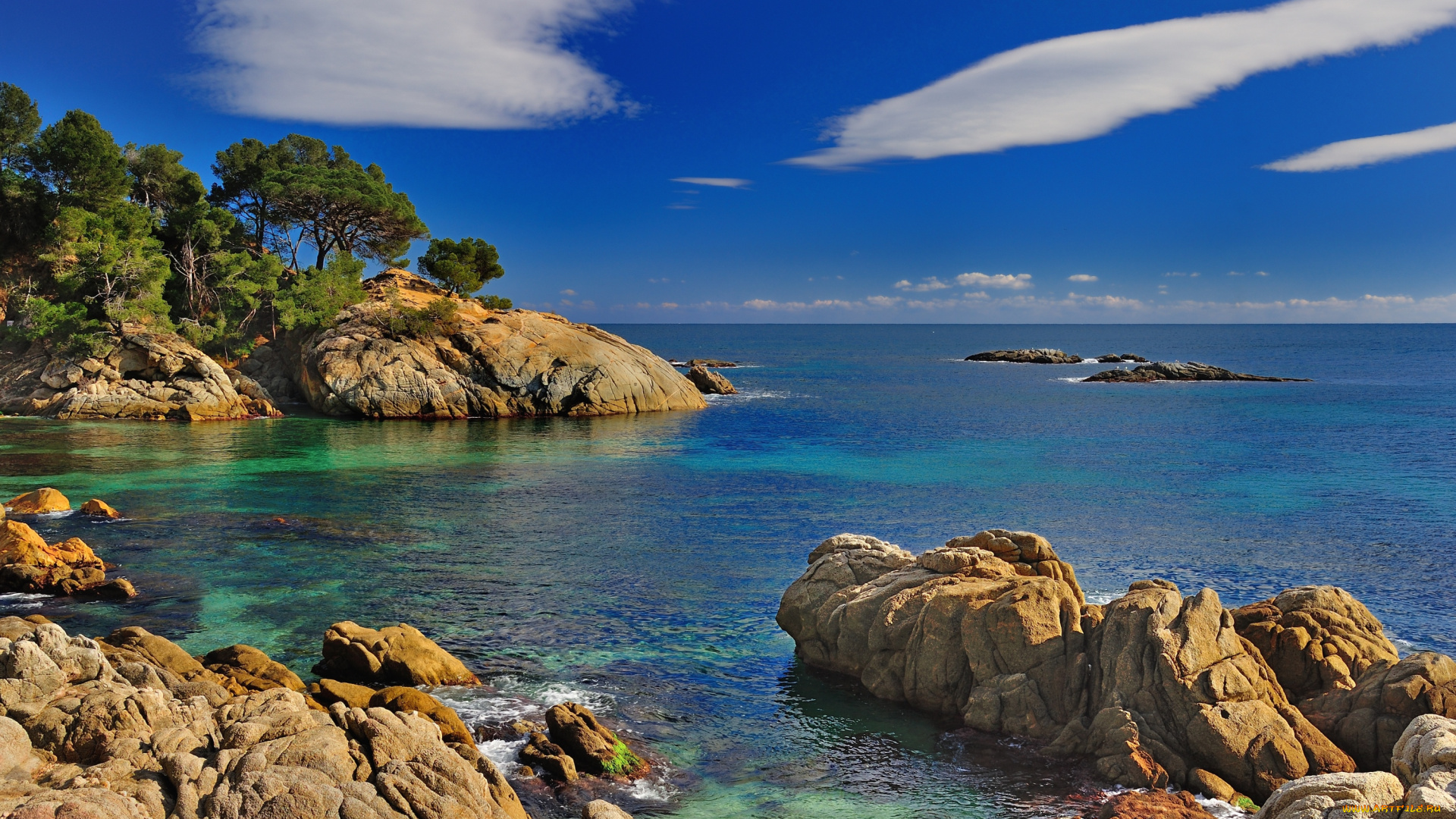 природа, побережье, скалы, море