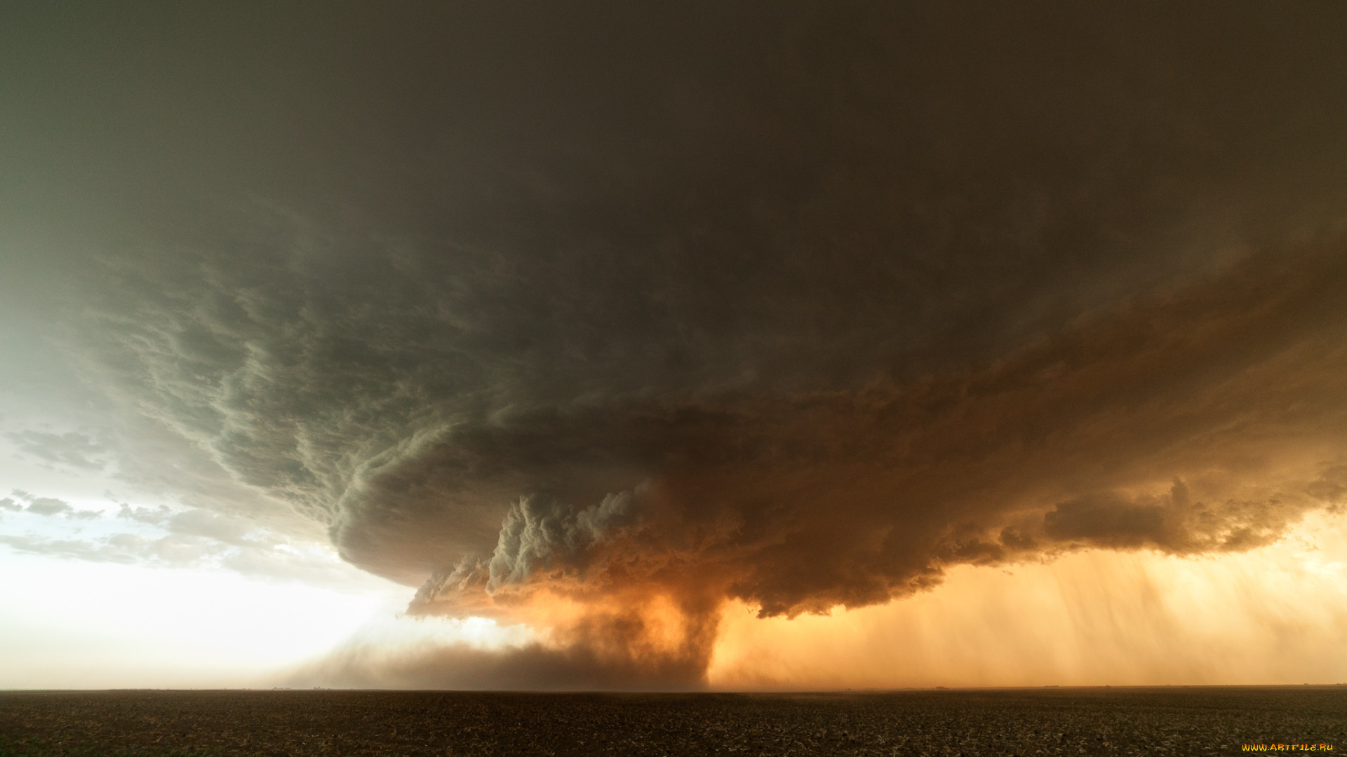 природа, стихия, поле, ураган, торнадо, сша, техас