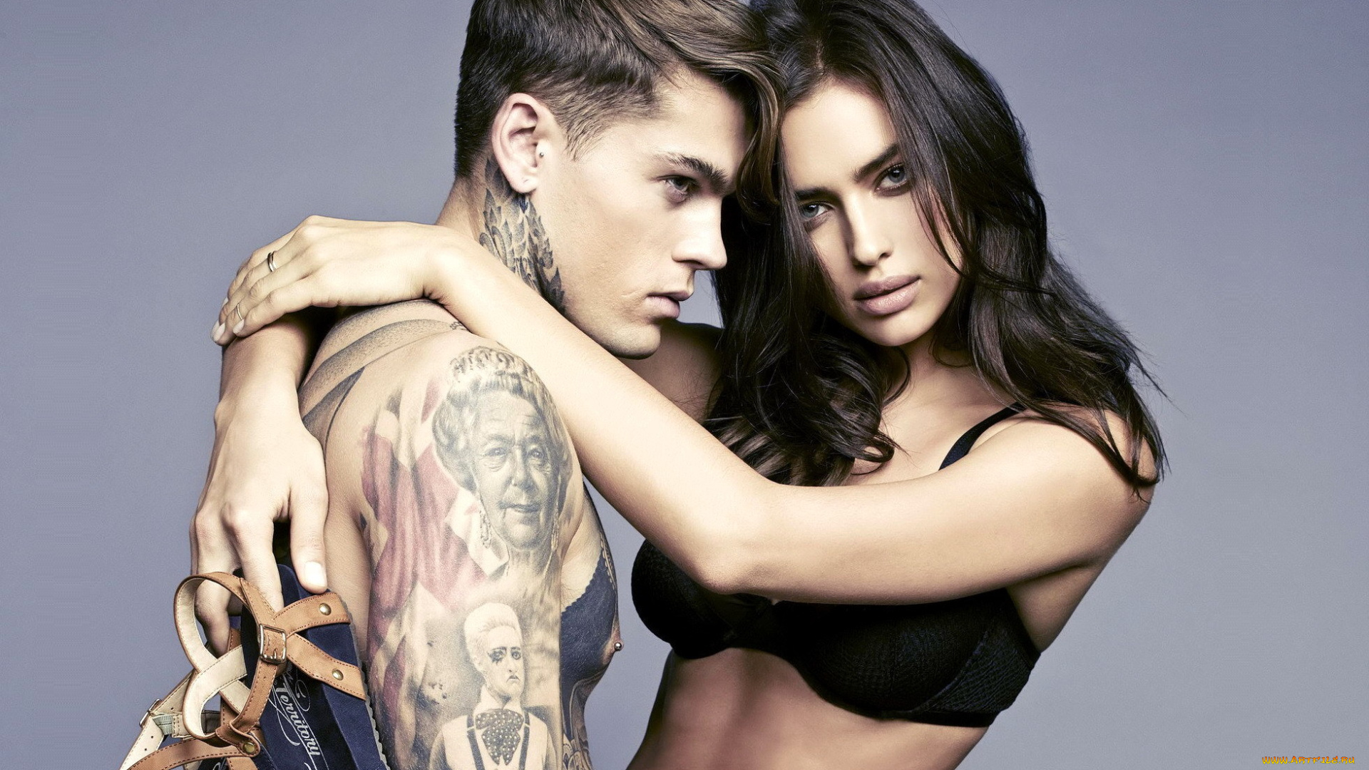 разное, мужчина, женщина, шатенка, девушка, взгляд, фон, секси