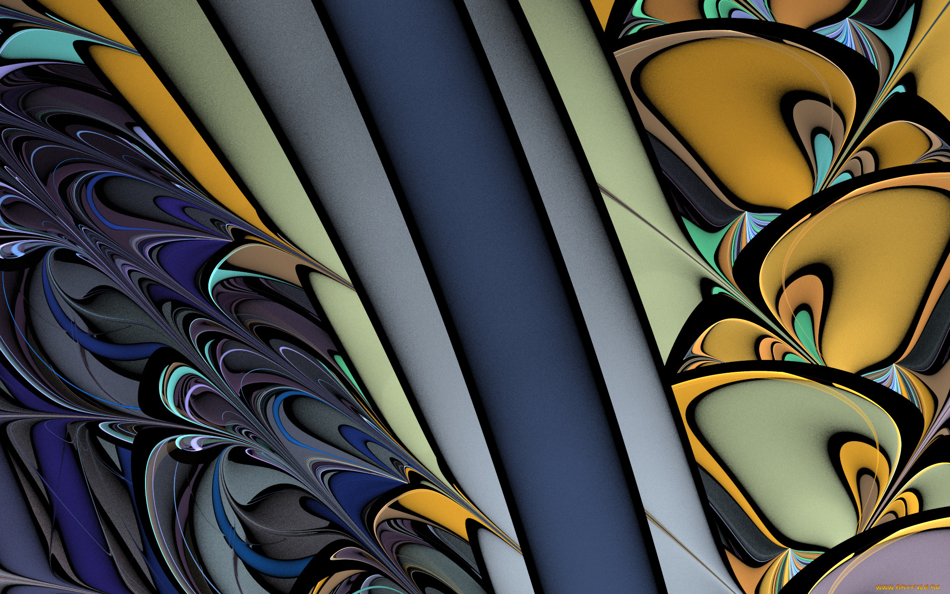 3д, графика, fractal, , фракталы, узор, фон, цвет