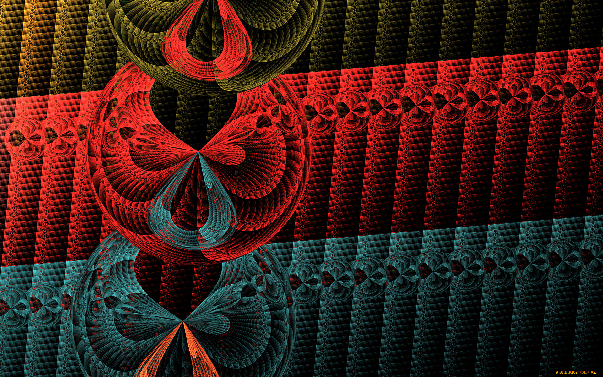 3д, графика, fractal, , фракталы, узор, фон, цвета