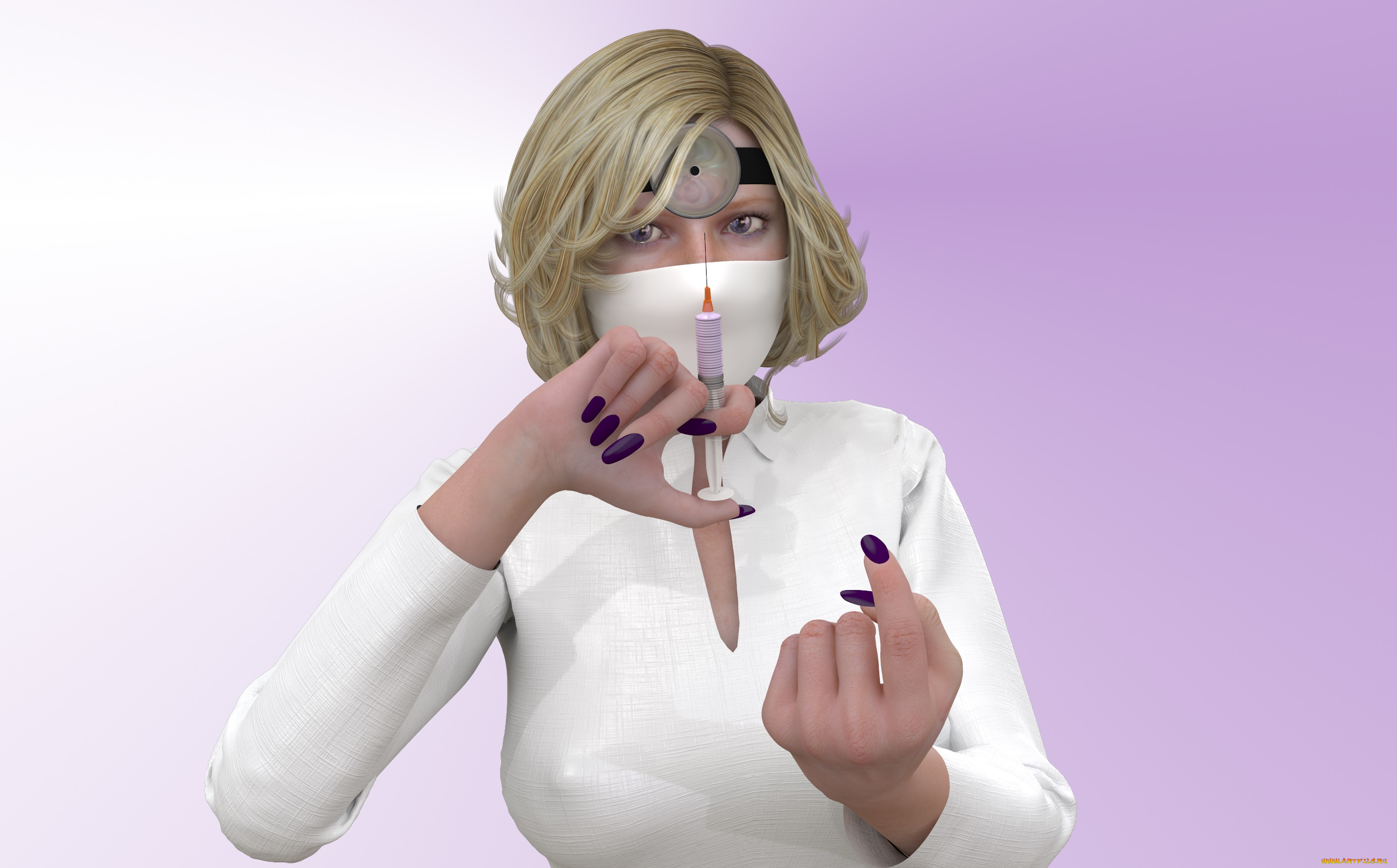 3д, графика, people, , люди, медсестра