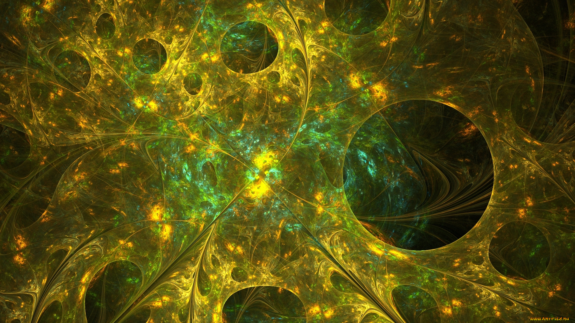 3д, графика, абстракция, , abstract, абстракция, круги, свечение, хаос, узор, фон
