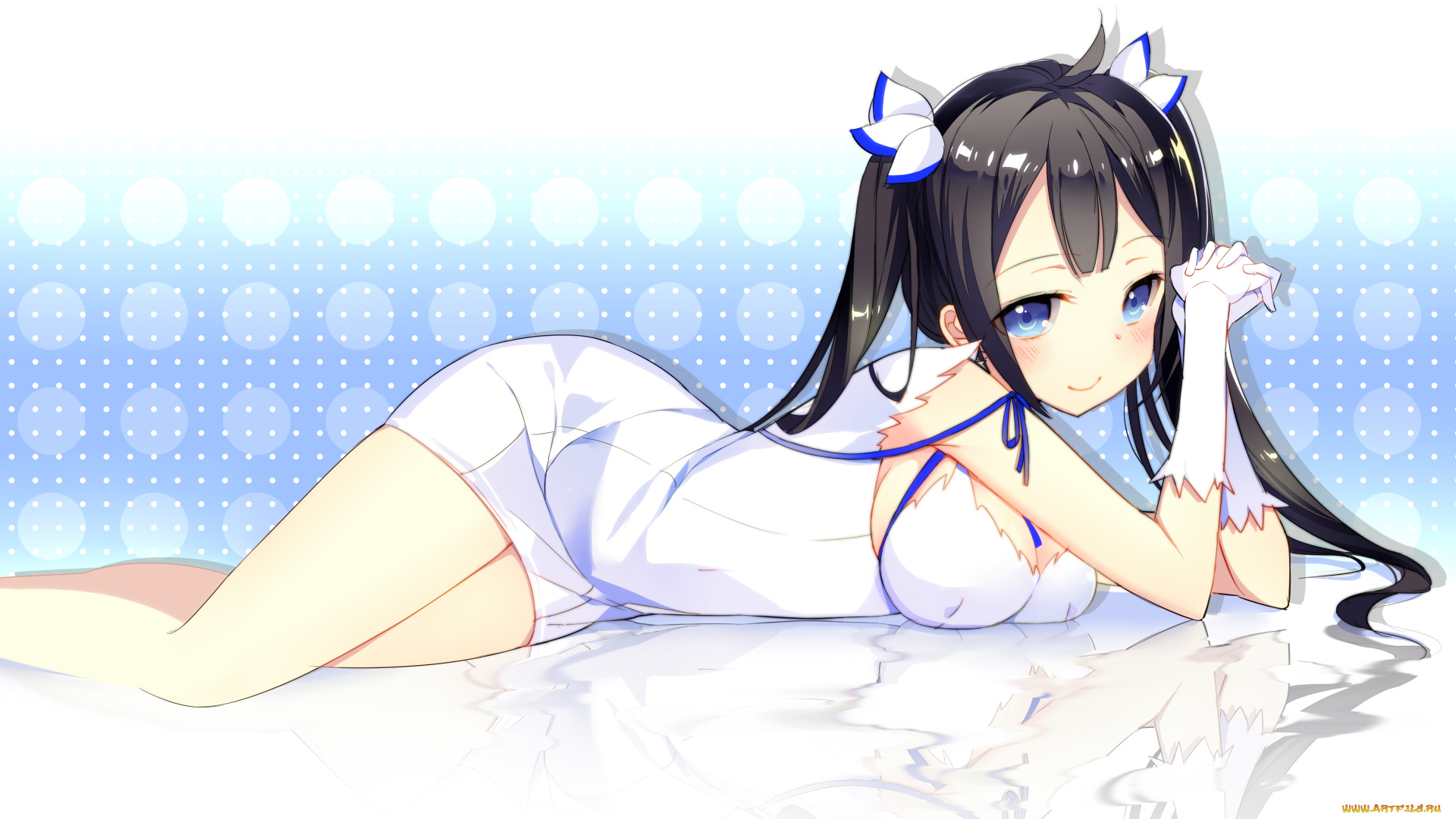 аниме, danmachi, dungeon, ni, deai, wo, motomeru, no, wa, machigatteiru, darou, ka, hestia, девушка, брюнетка, mimosa