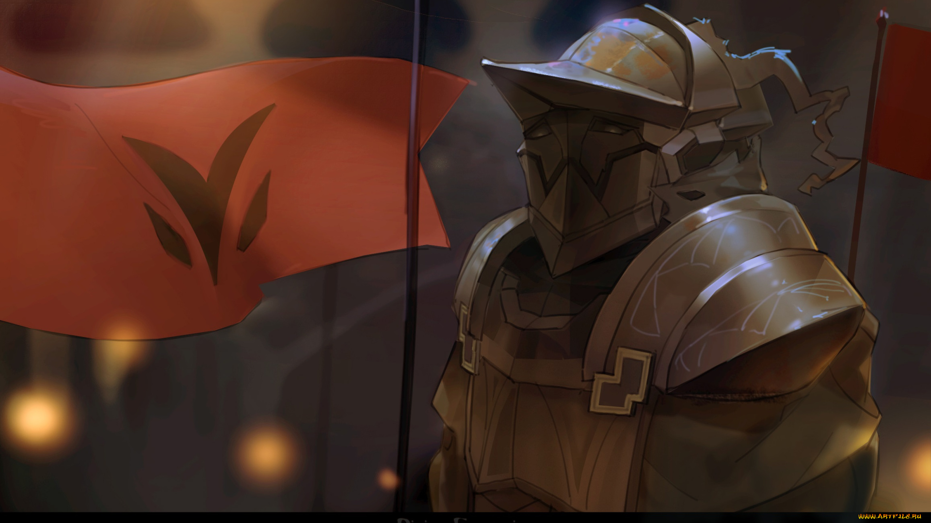 аниме, pixiv, fantasia, доспехи, арт, el-zheng, pixiv, fantasia, шлем