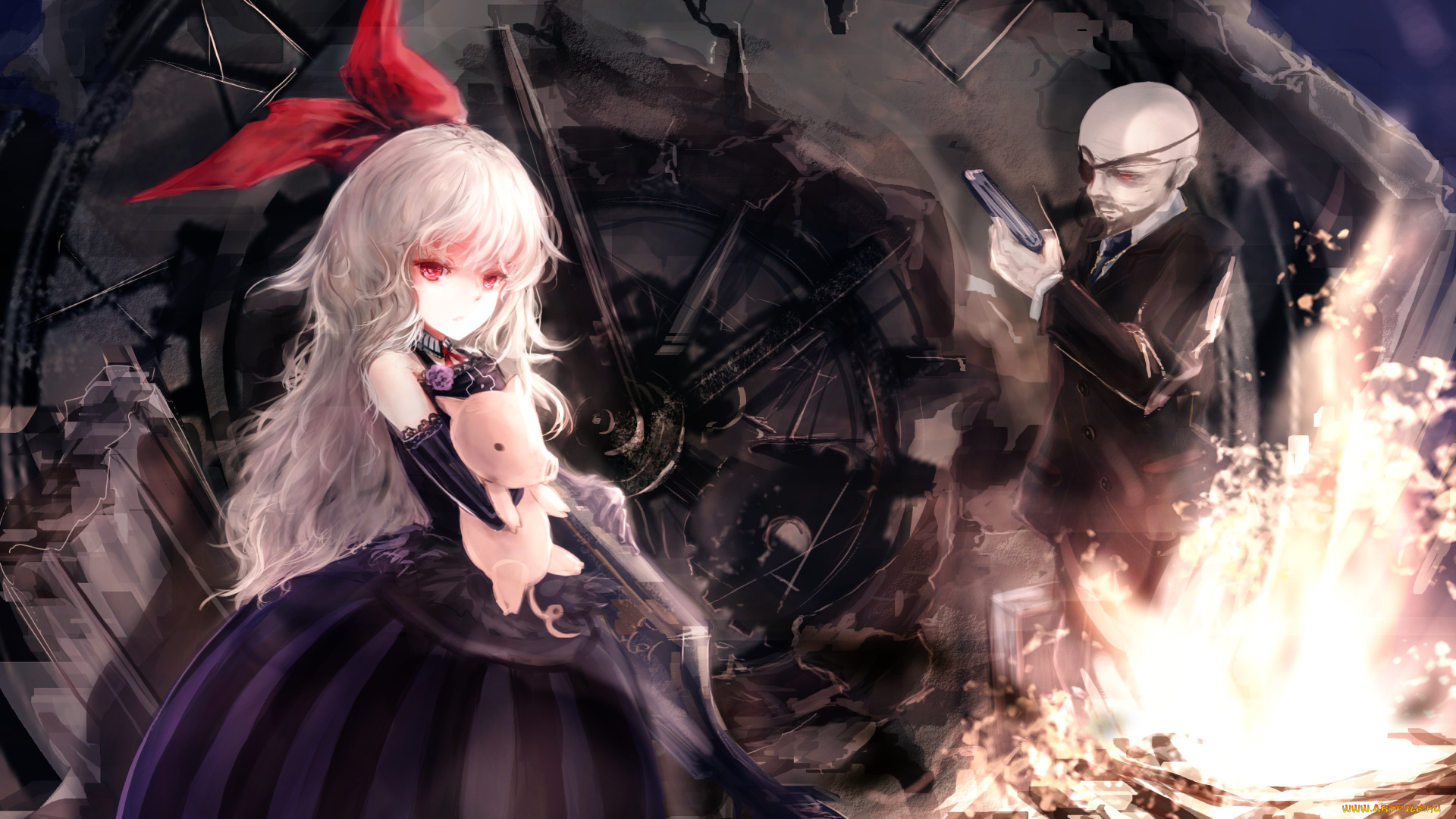 аниме, pixiv, fantasia, pixiv, fantasia, criptonxp, поросёнок, мужчина, девушка