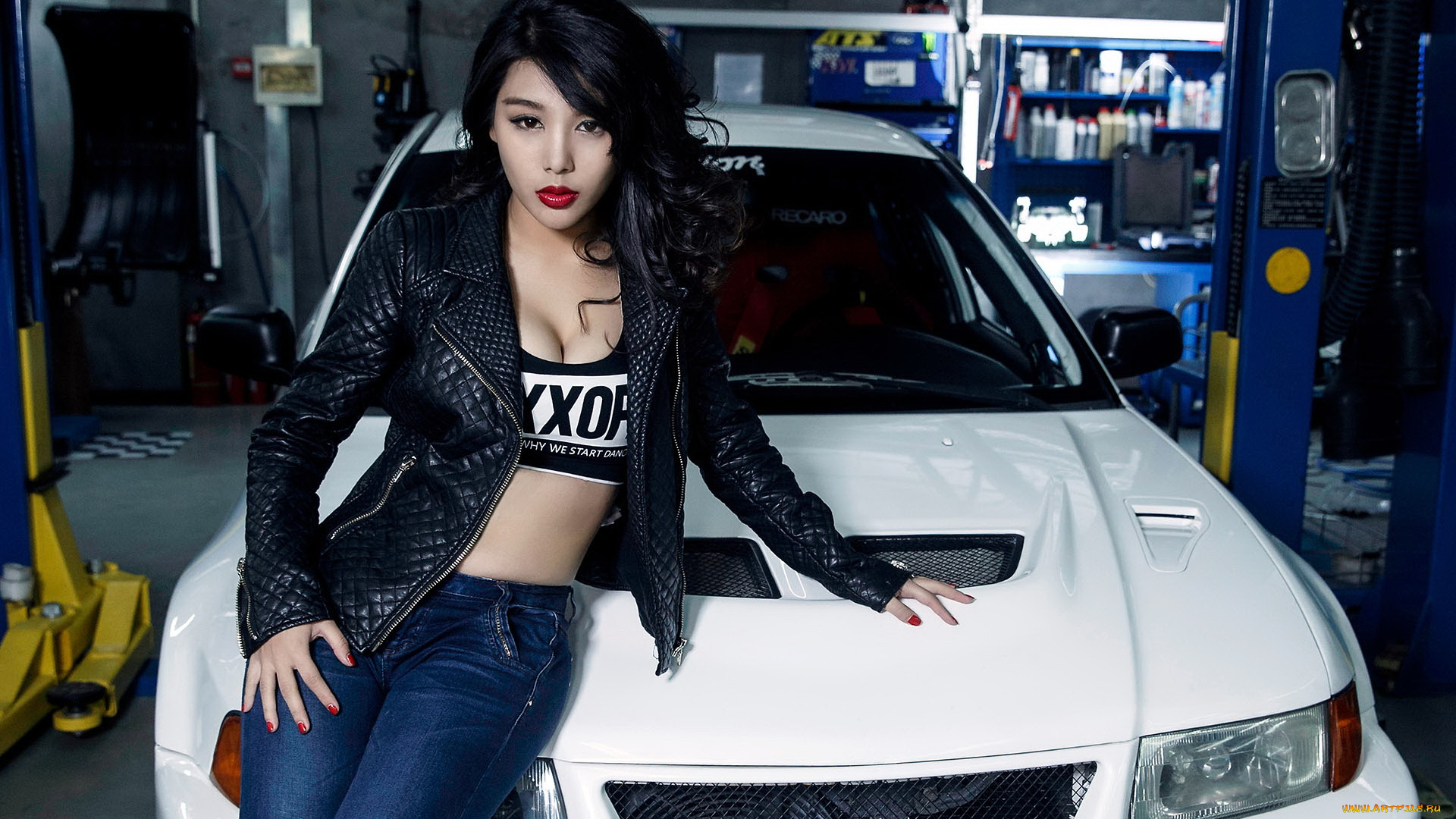 автомобили, -авто, с, девушками, девушка, взгляд, фон, автомобиль, азиатка