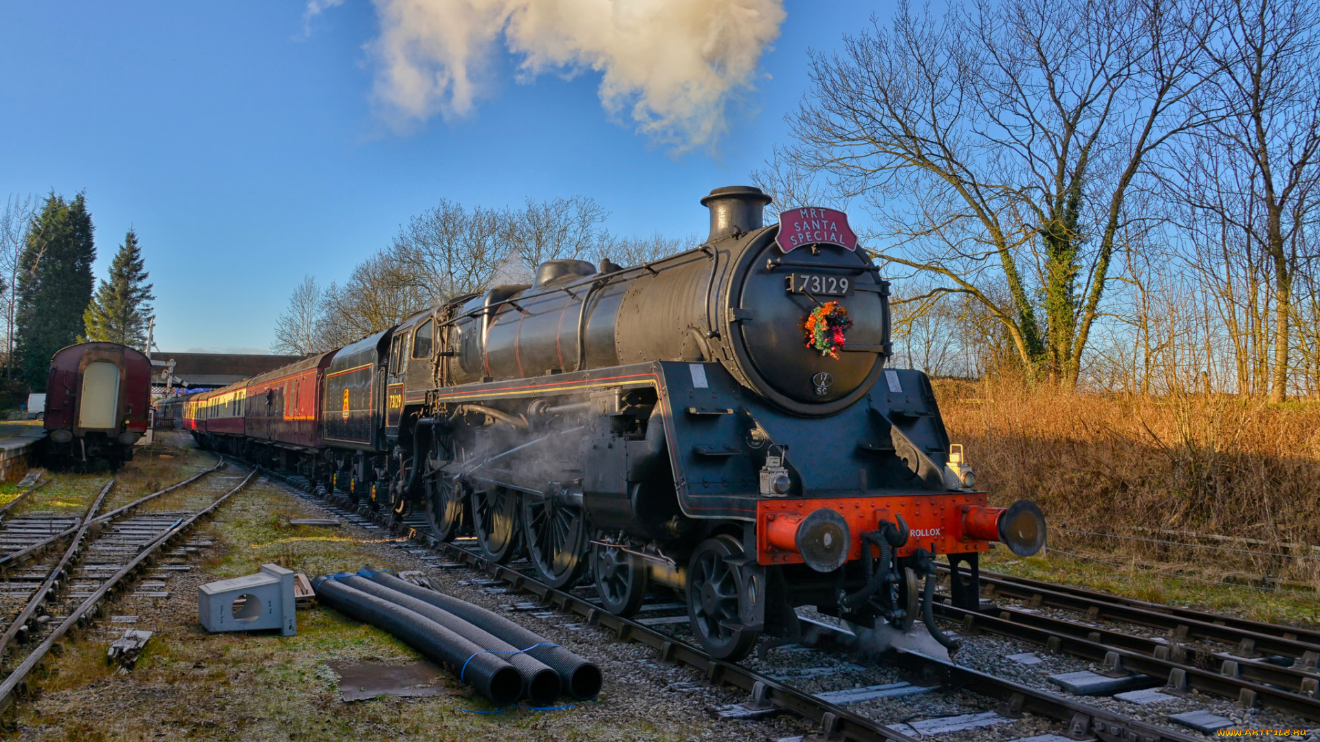 техника, паровозы, железная, дорога, рельсы, паровоз