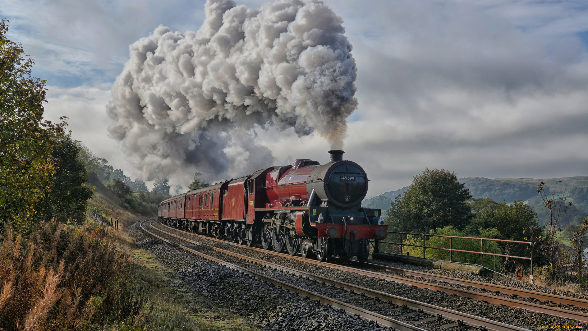 техника, паровозы, железная, дорога, рельсы, паровоз