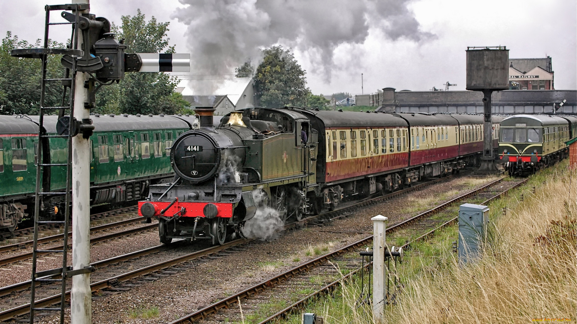 техника, паровозы, железная, дорога, рельсы, паровоз