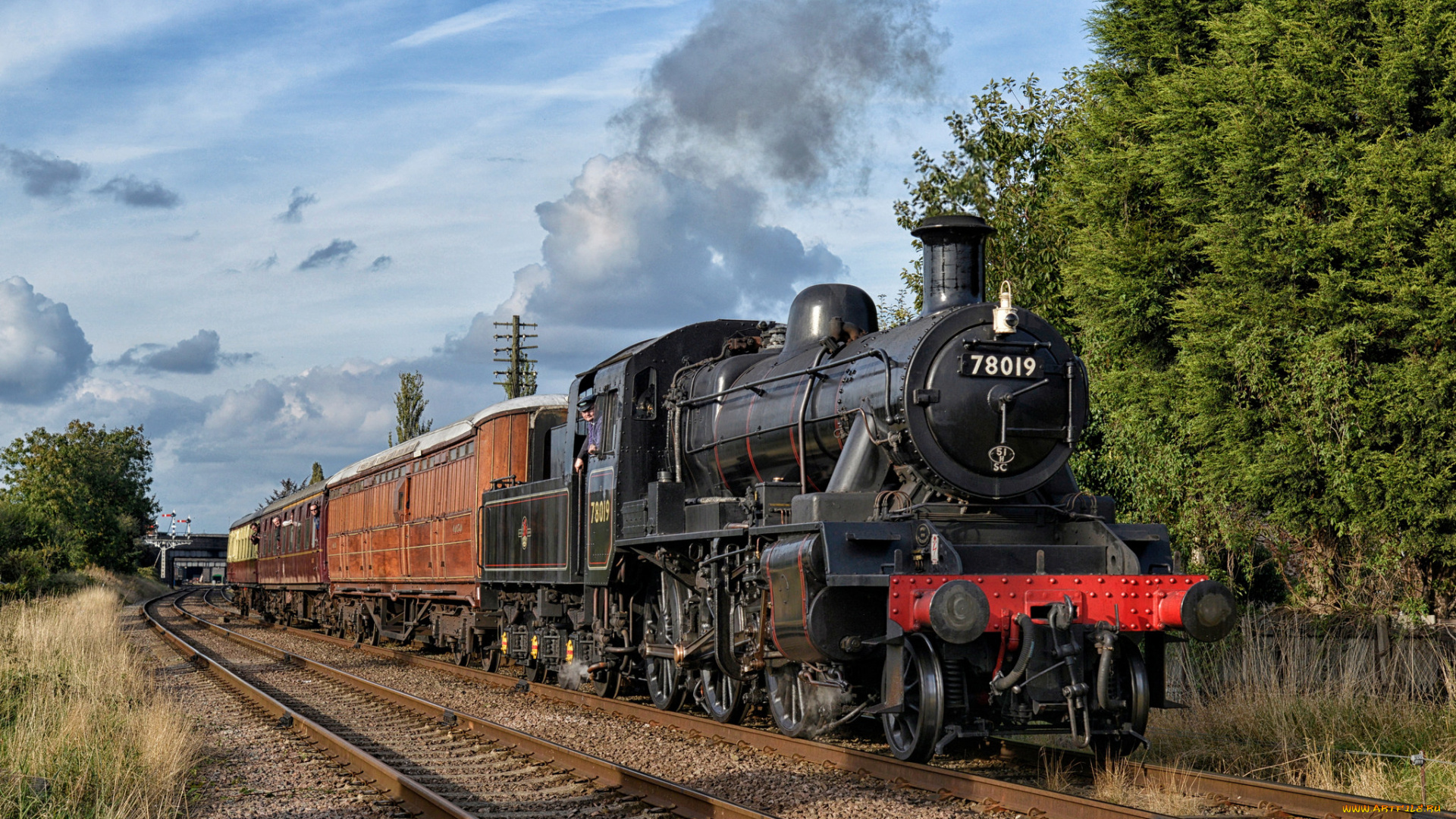 техника, паровозы, железная, дорога, рельсы, паровоз