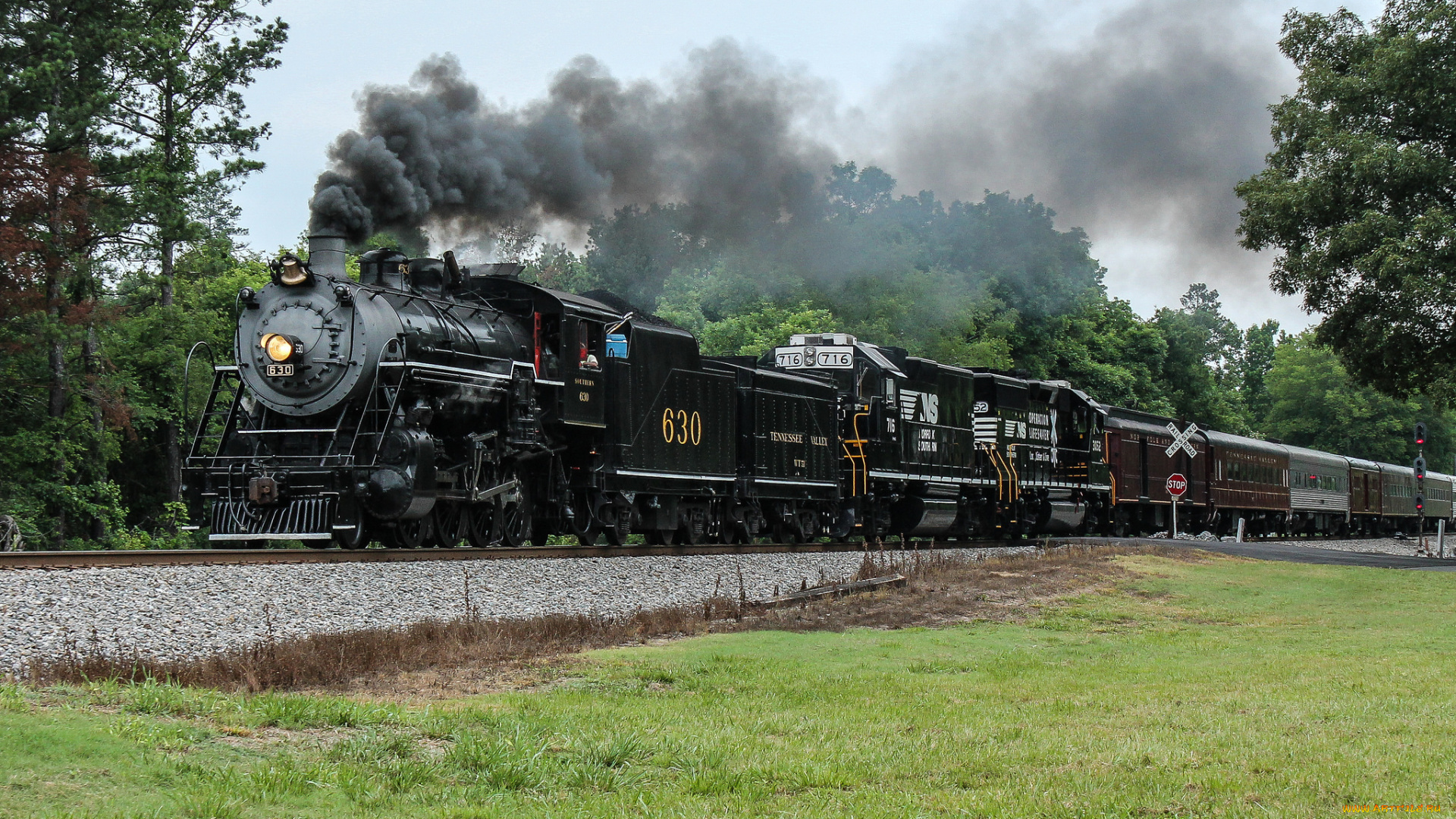 техника, паровозы, железная, дорога, рельсы, паровоз