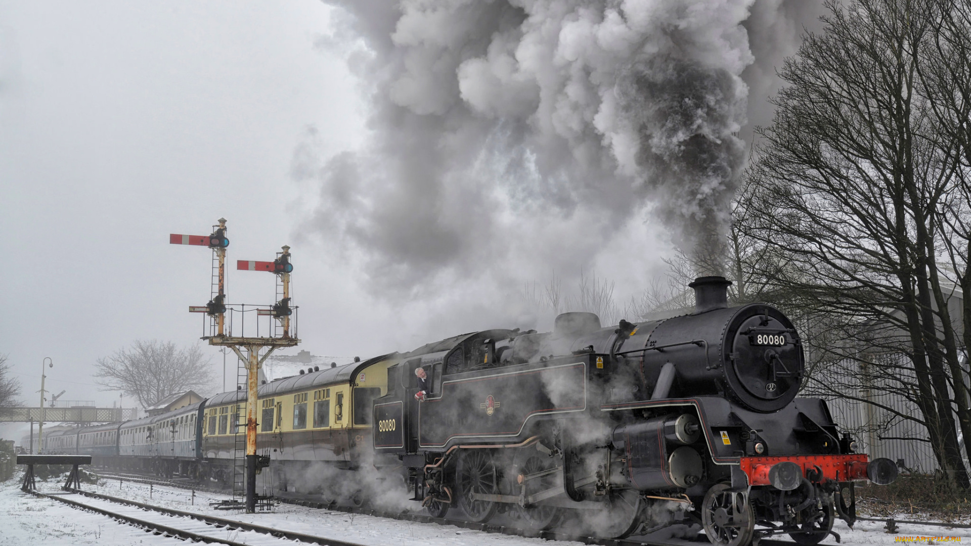 техника, паровозы, железная, дорога, рельсы, паровоз