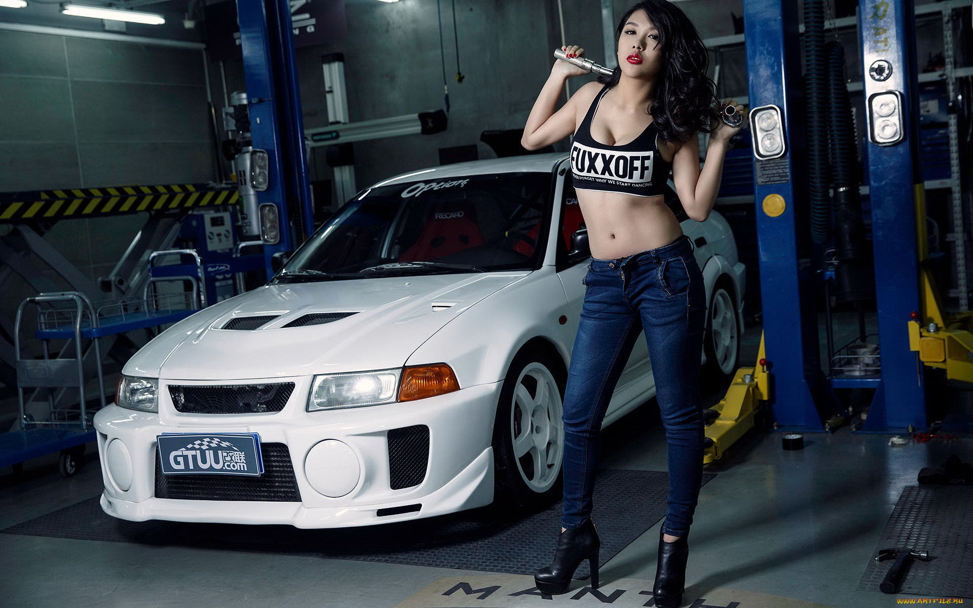 автомобили, -авто, с, девушками, девушка, взгляд, фон, автомобиль, азиатка