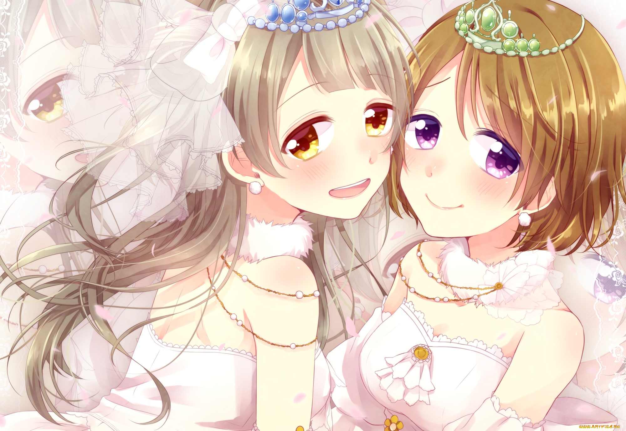 аниме, love, live, , school, idol, project, koizumi, hanayo, love, live, school, idol, project, девушки, 2girls, hinano, minami, kotori