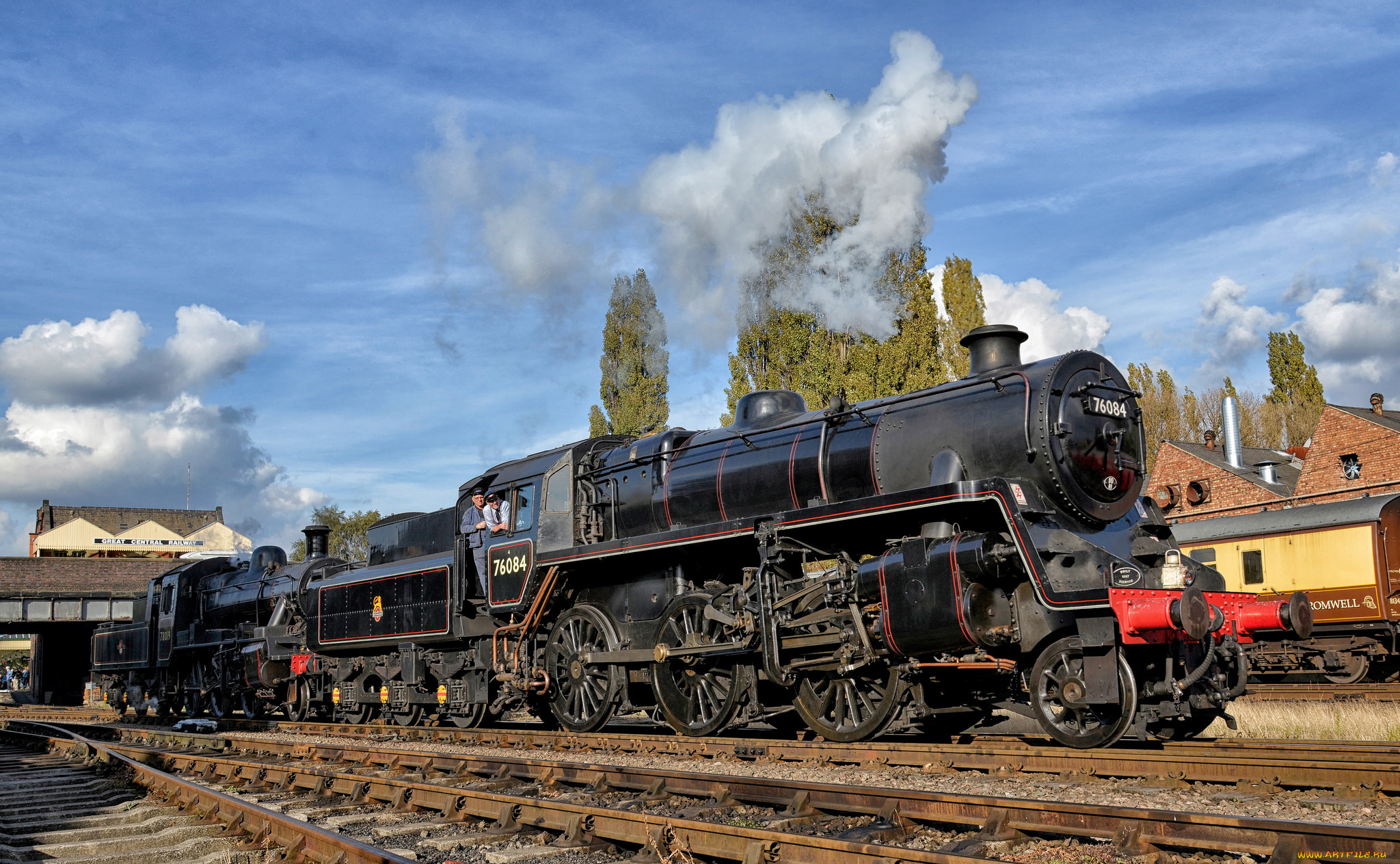 техника, паровозы, железная, дорога, рельсы, паровоз