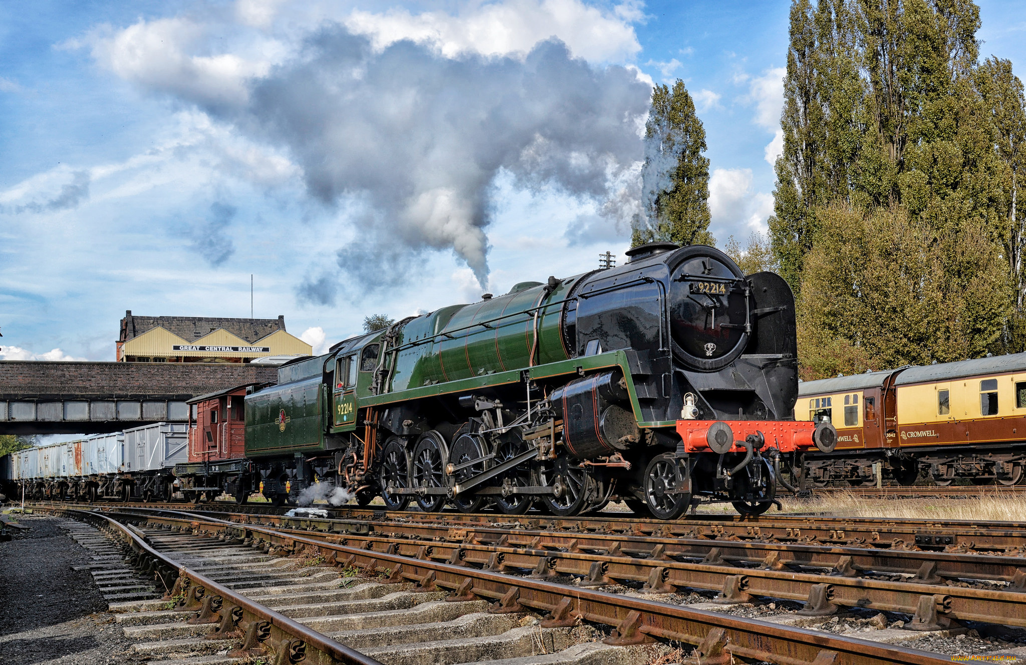 техника, паровозы, дорога, железная, рельсы, паровоз