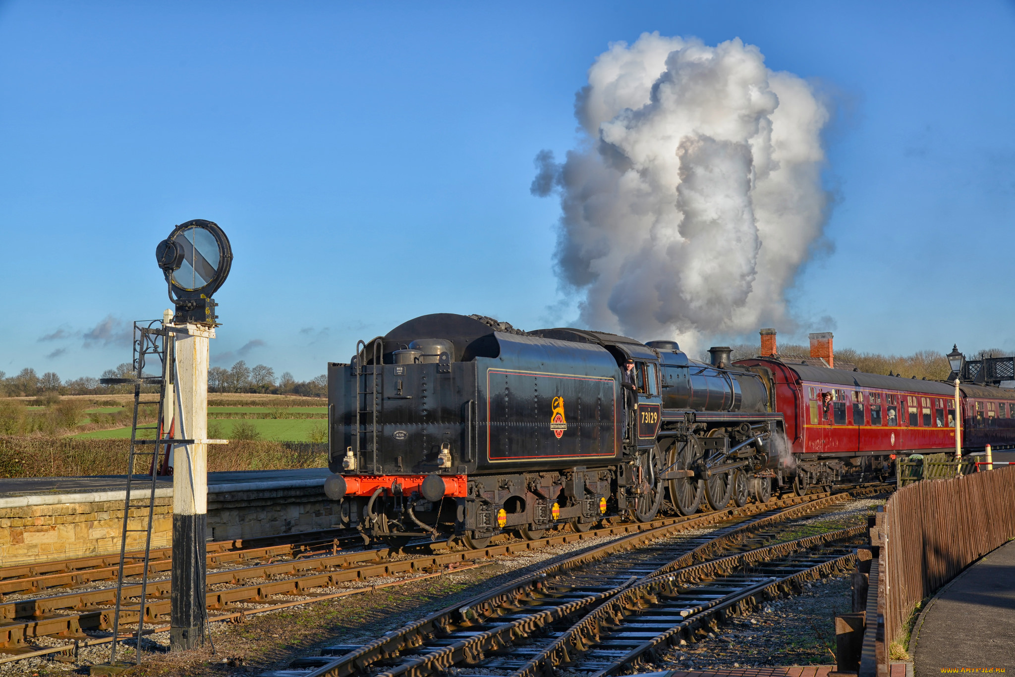 техника, паровозы, рельсы, железная, дорога, паровоз