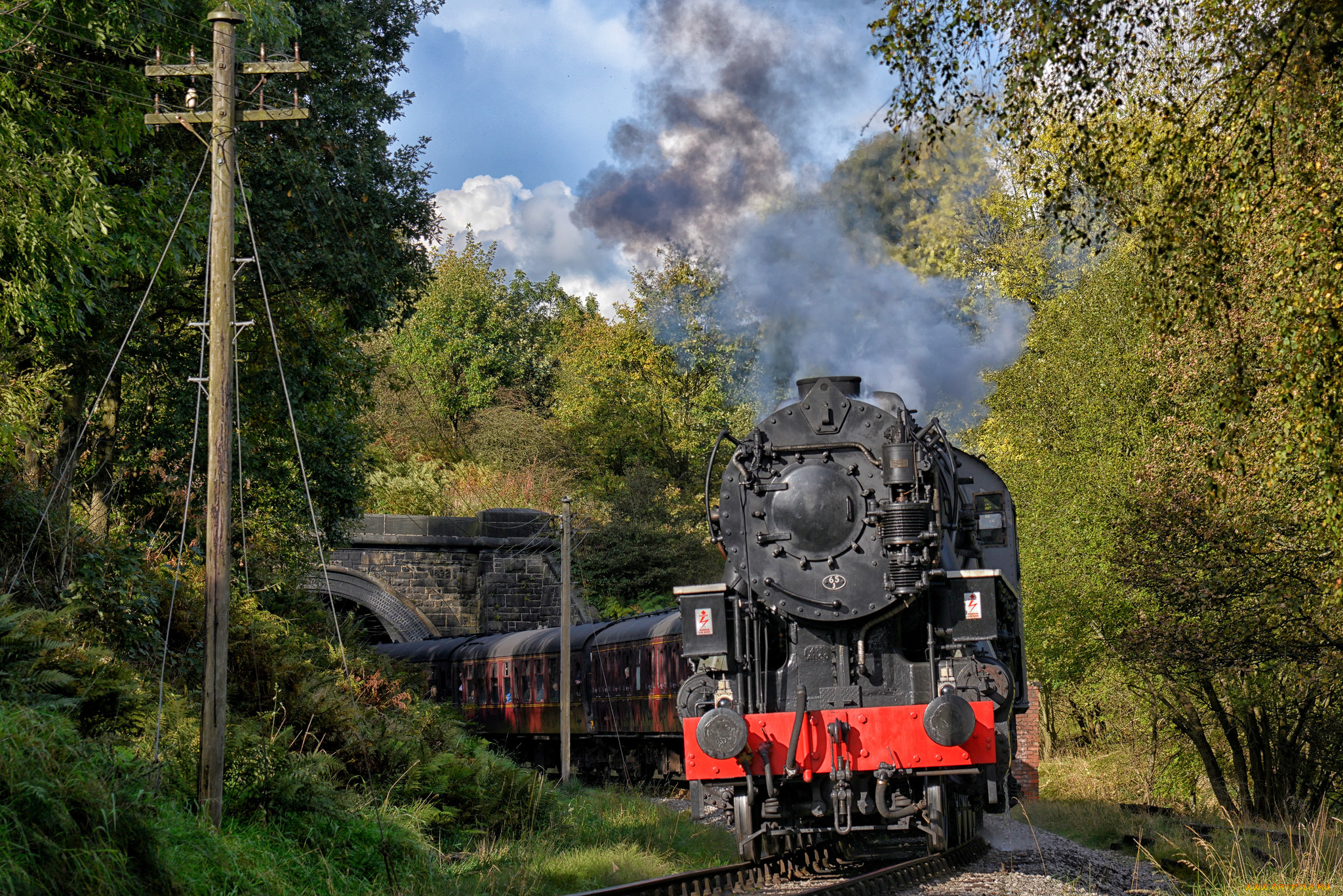 техника, паровозы, железная, дорога, рельсы, паровоз