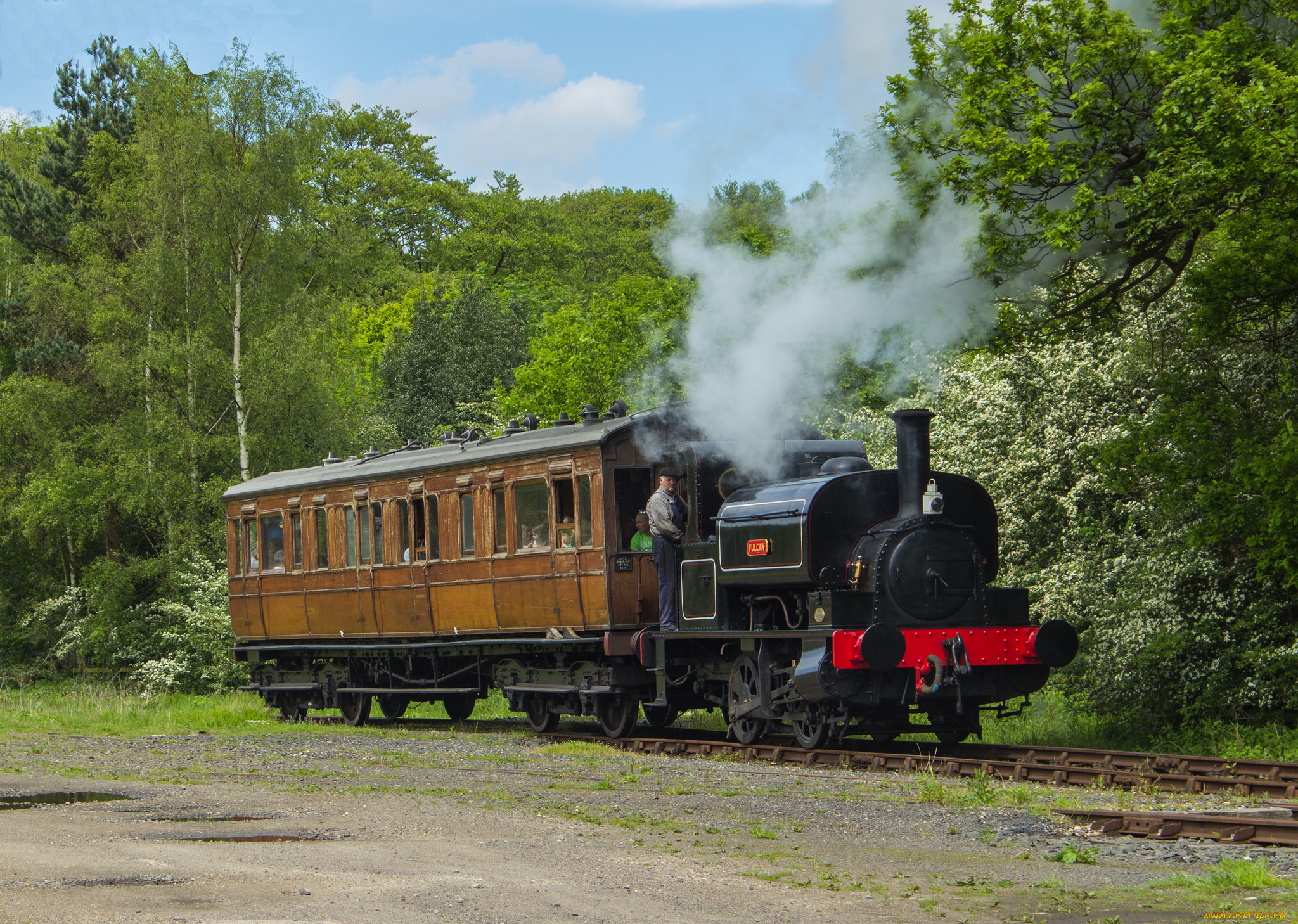 техника, паровозы, железная, дорога, рельсы, паровоз