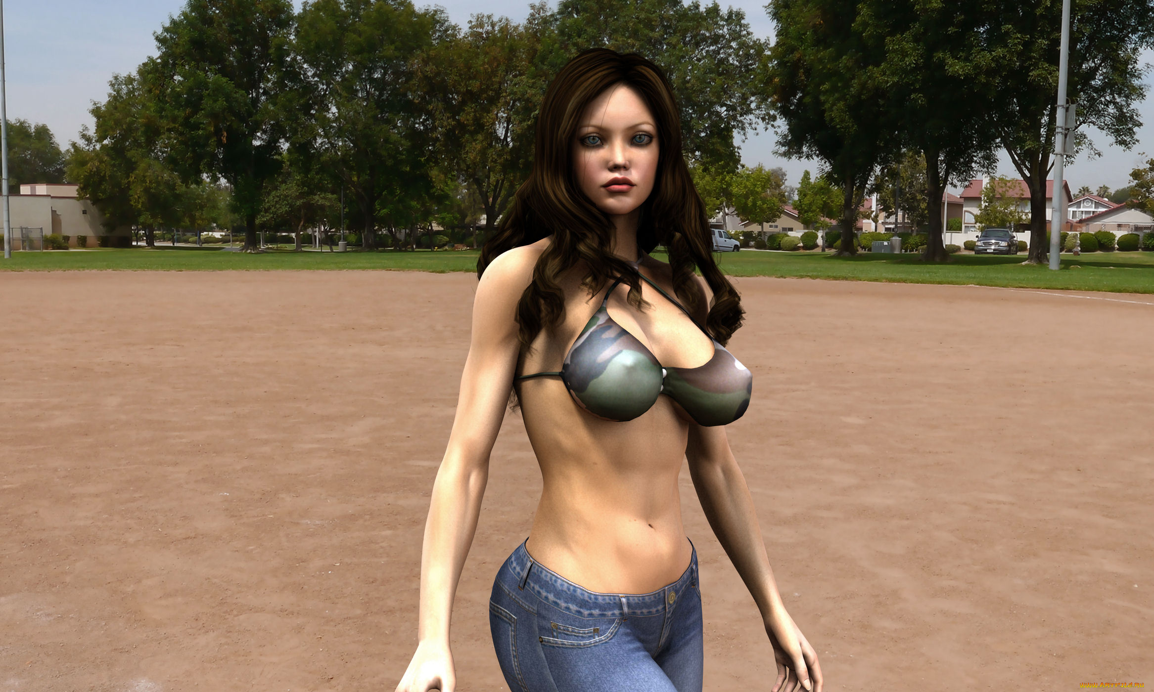 3д, графика, люди, , people, девушка, взгляд, фон