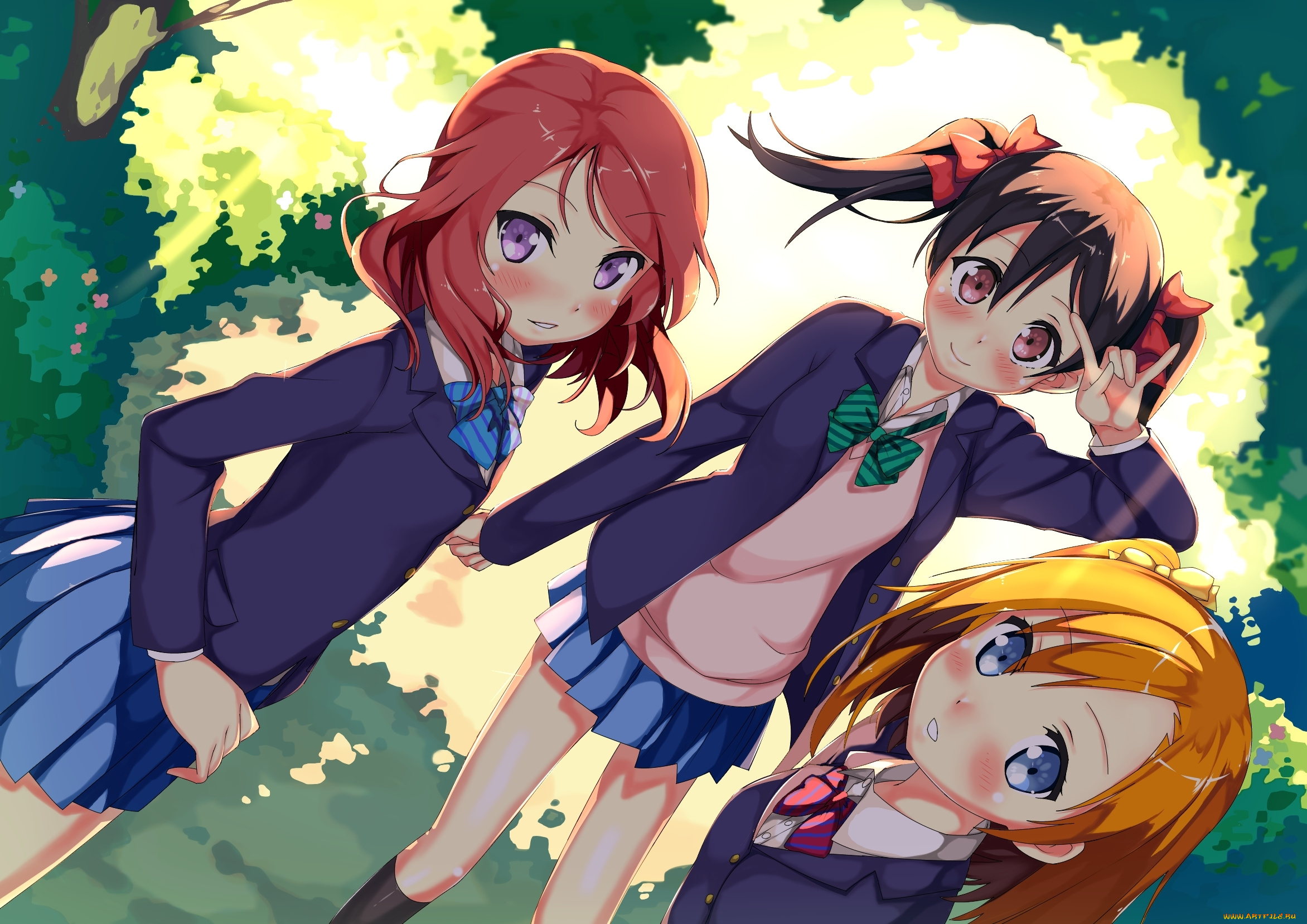 аниме, love, live, , school, idol, project, nishikino, maki, purplrpouni, kousaka, honoka, love, live, school, idol, project, природа, девочки, kawai, yazawa, nico, арт