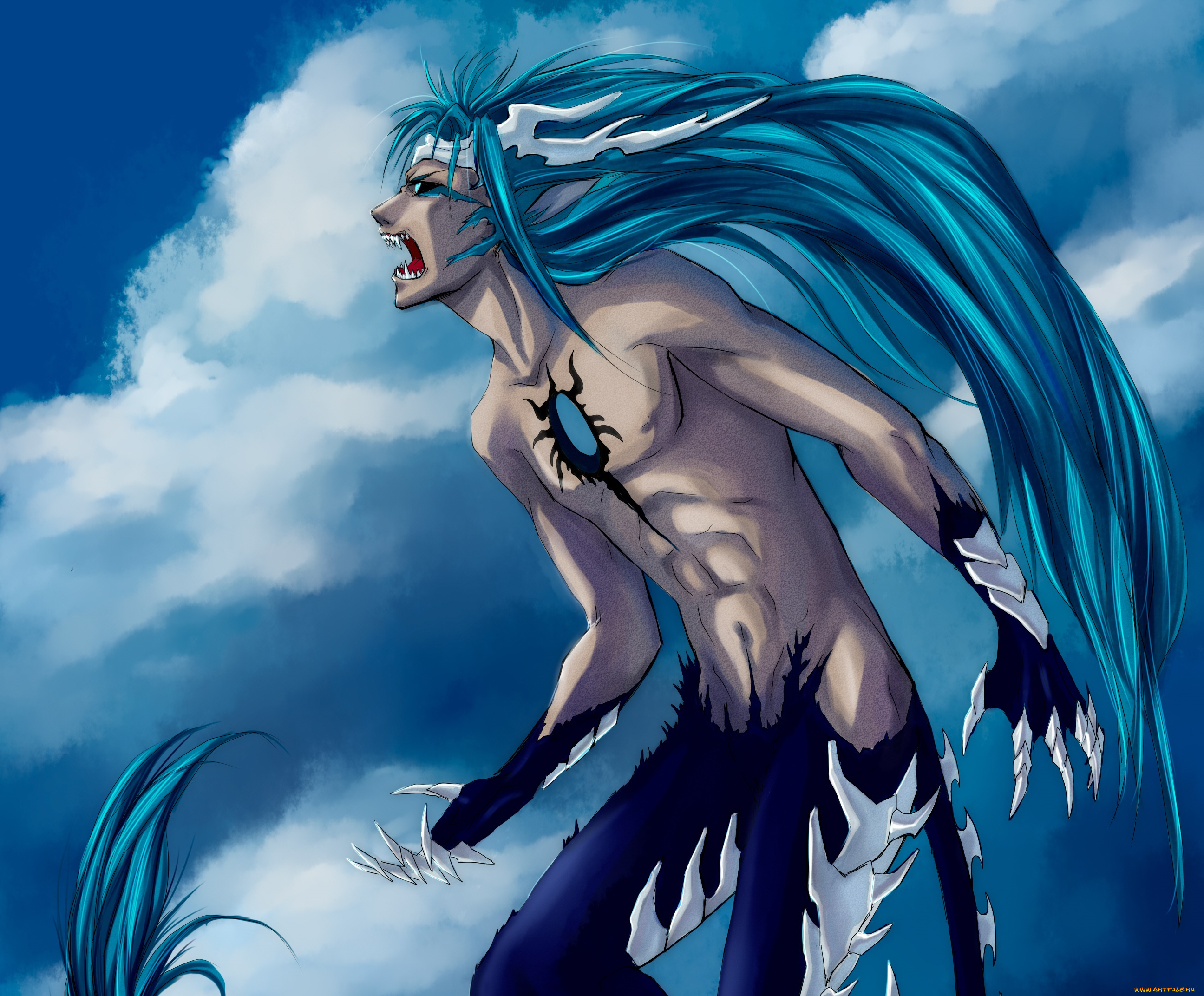 разное, арты, парень, аниме, арт, аранкар, гримджоу