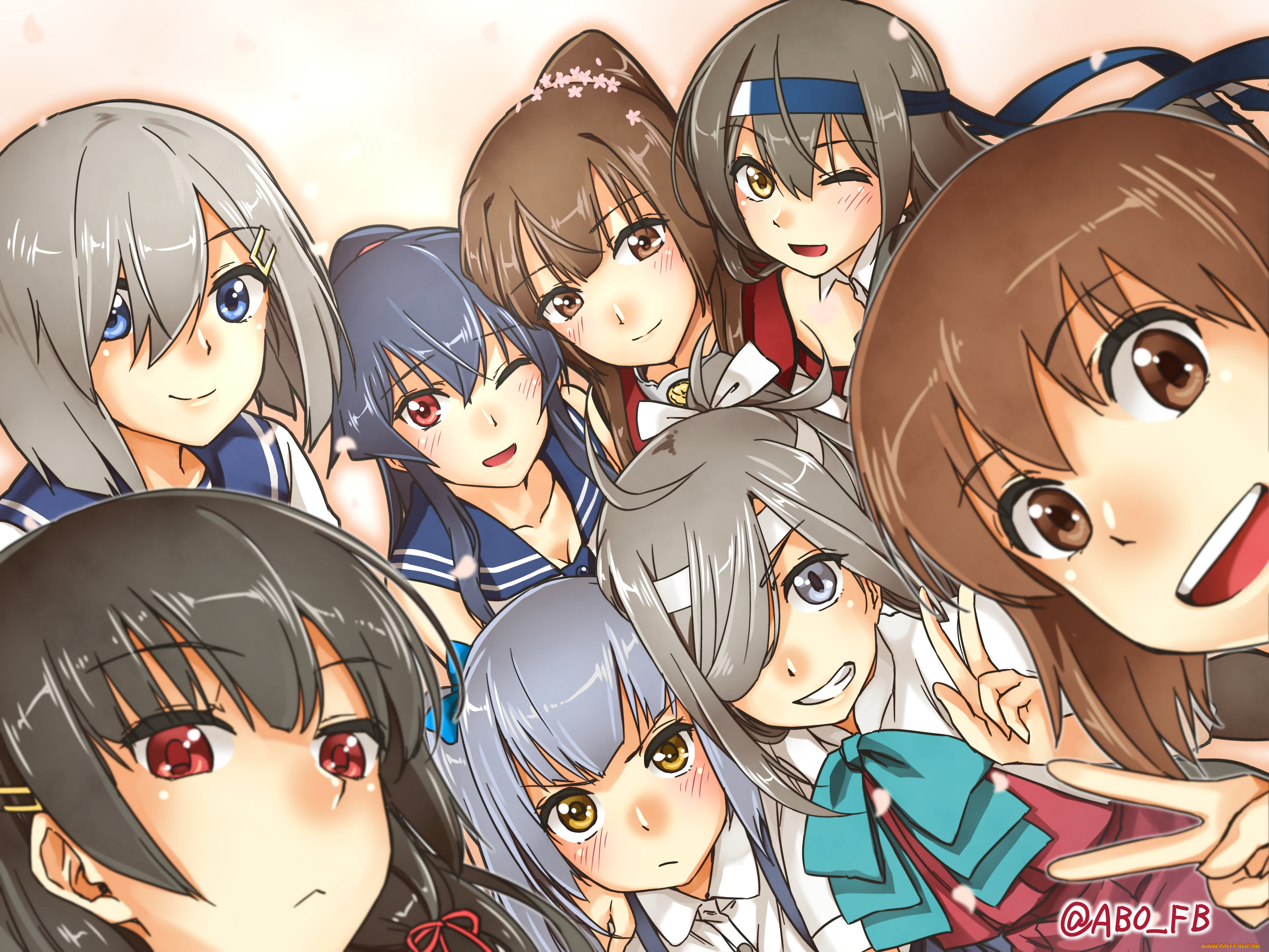 аниме, kantai, collection, арт, caesar, et, cleopatra, yukikaze, hatsushimo, kasumi, yahagi, yamato, hamakaze, kancolle, asashimo, kantai, collection