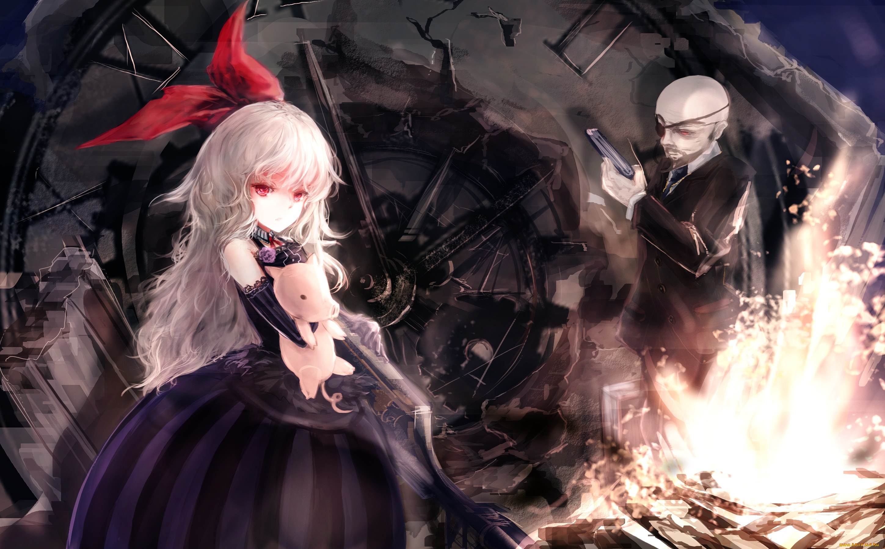 аниме, pixiv, fantasia, pixiv, fantasia, criptonxp, поросёнок, мужчина, девушка