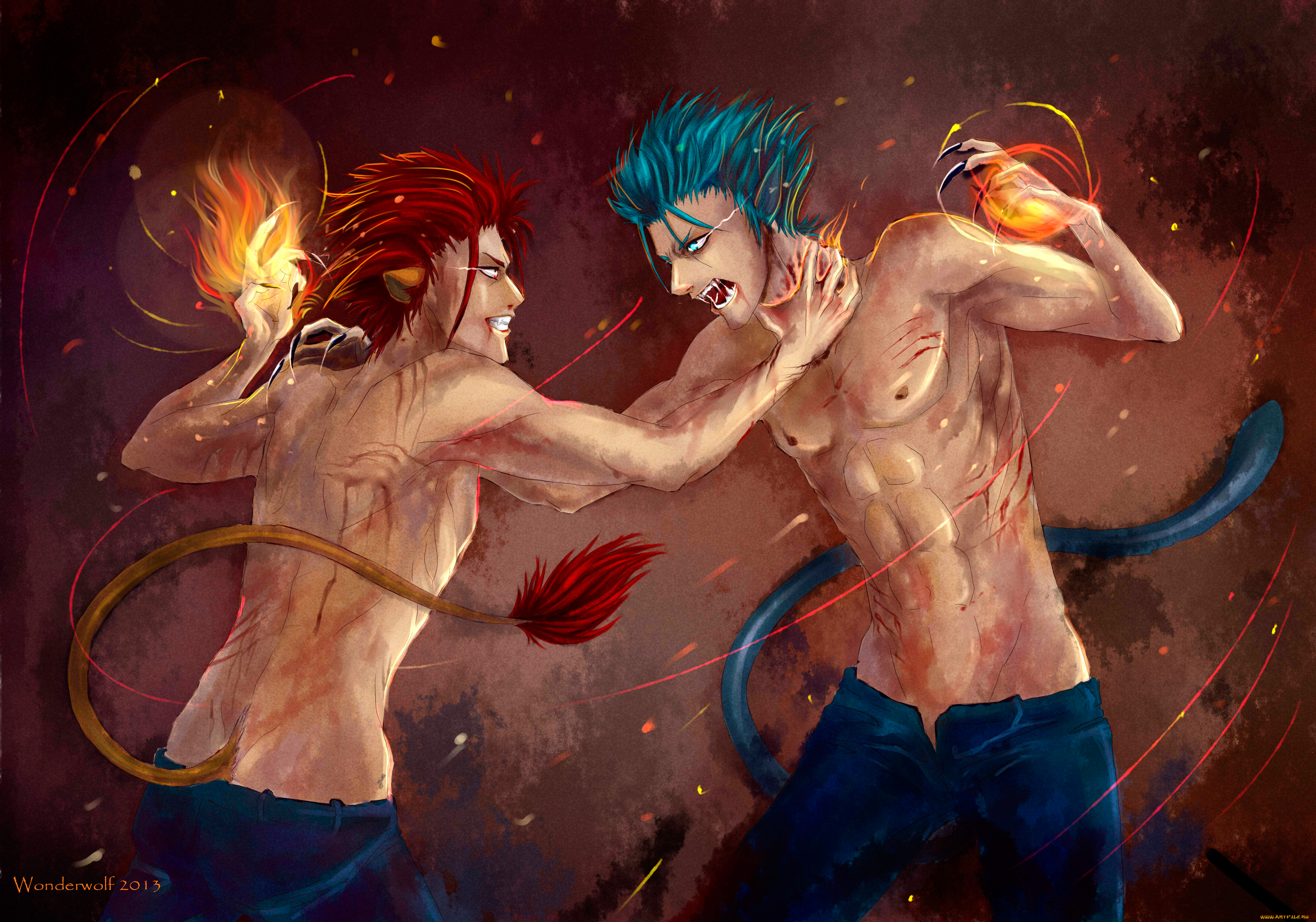 разное, арты, арт, гримджоу, блич, куросаки, ичиго, парни, аниме