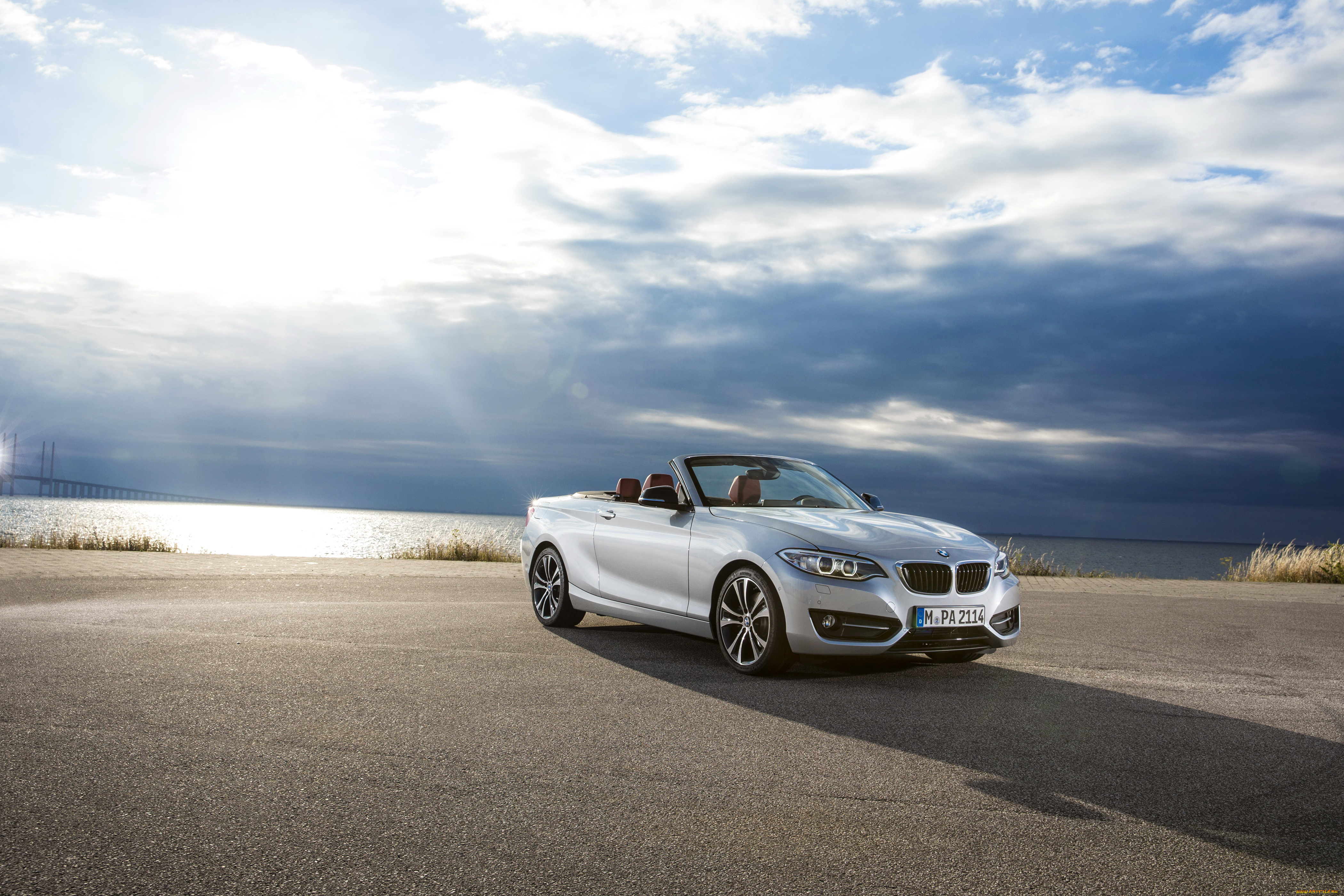 2015, bmw, 228i, f23, convertible, автомобили, bmw, серебристый, кабриолет, побережье