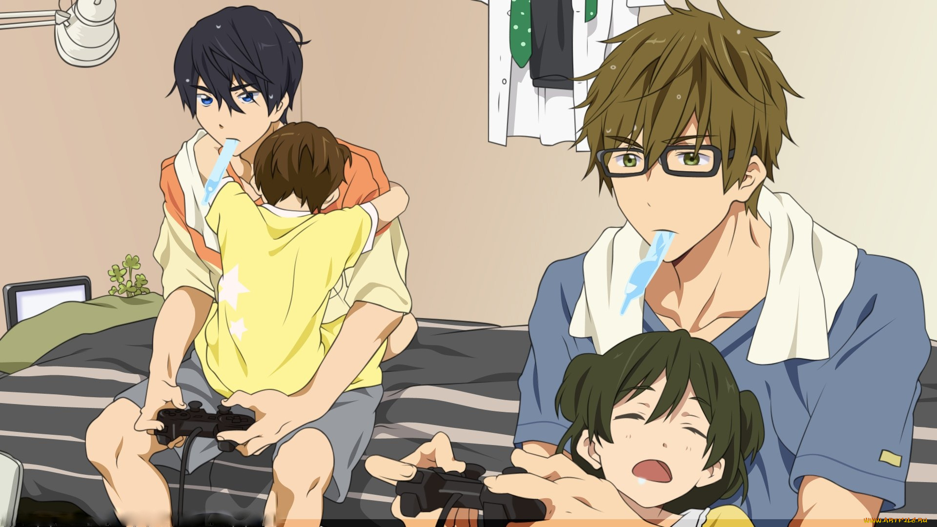 аниме, free, дети, парни