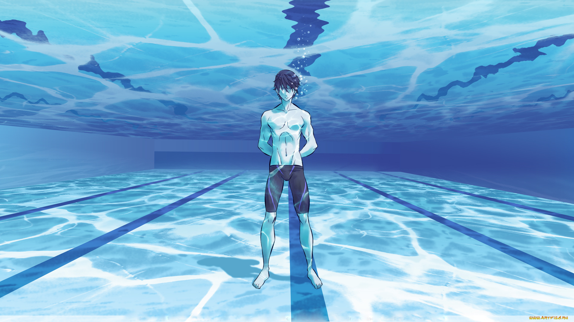 аниме, free, парень