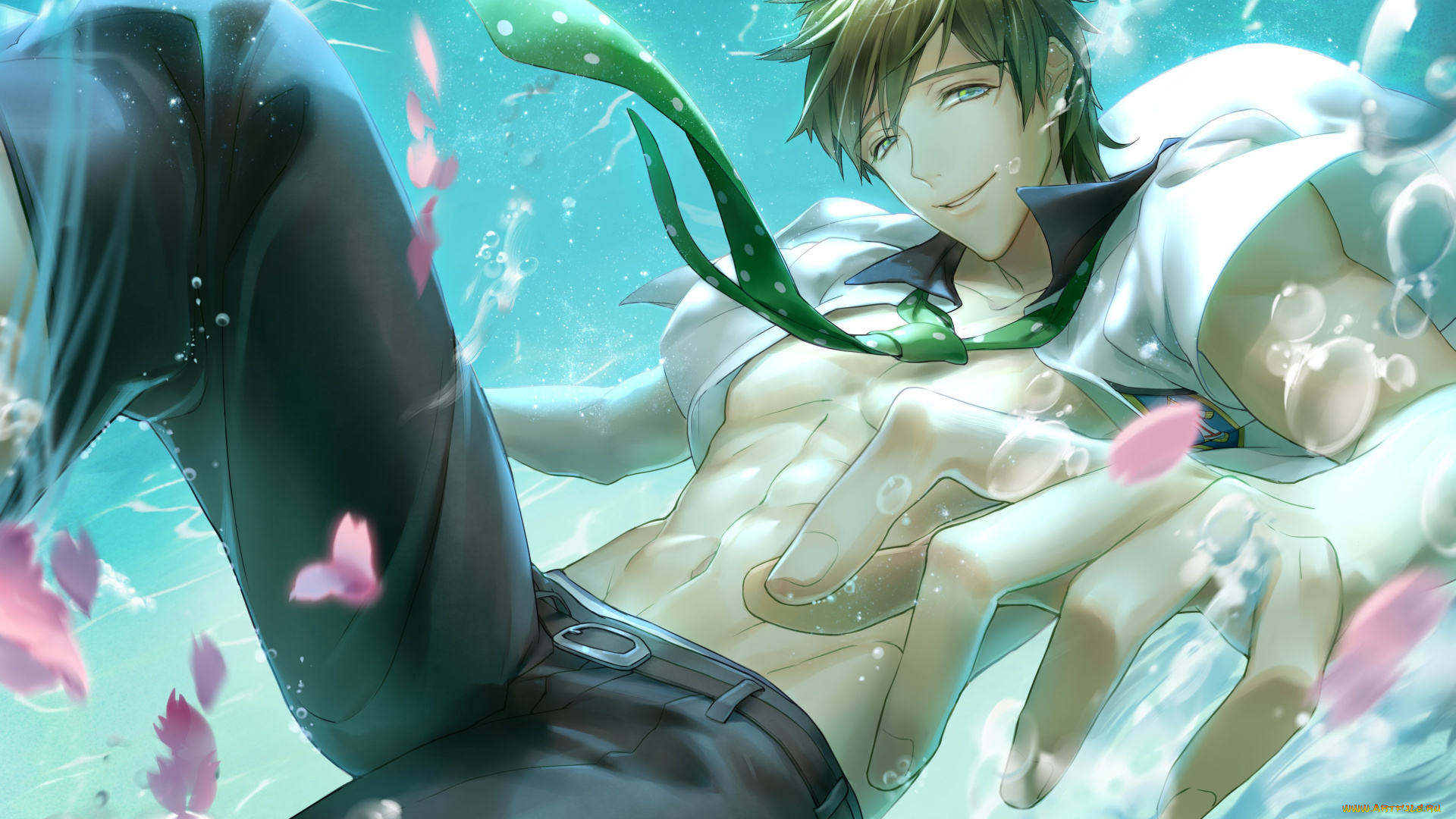 аниме, free, парень