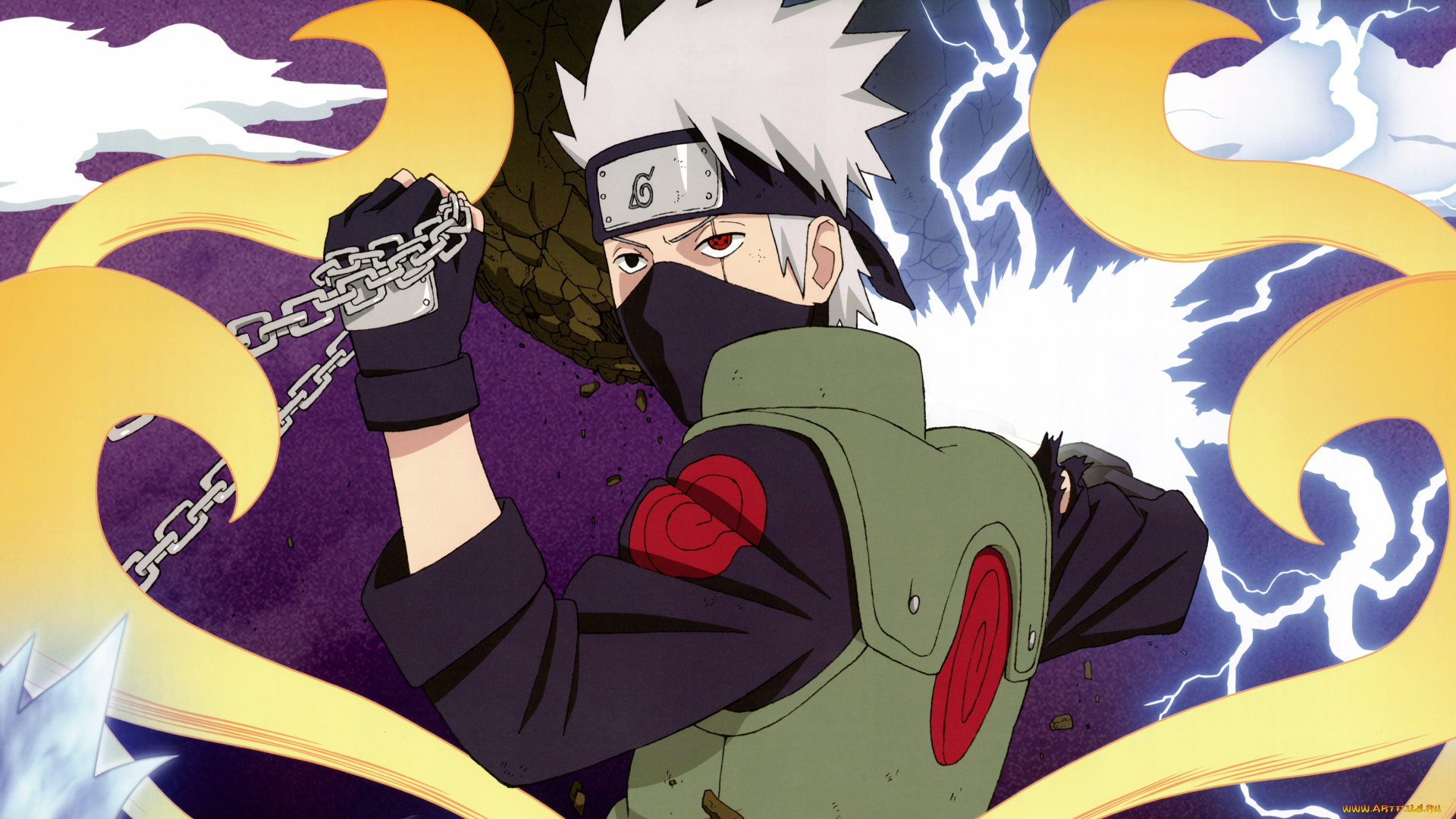 аниме, naruto, какаши, хтаке