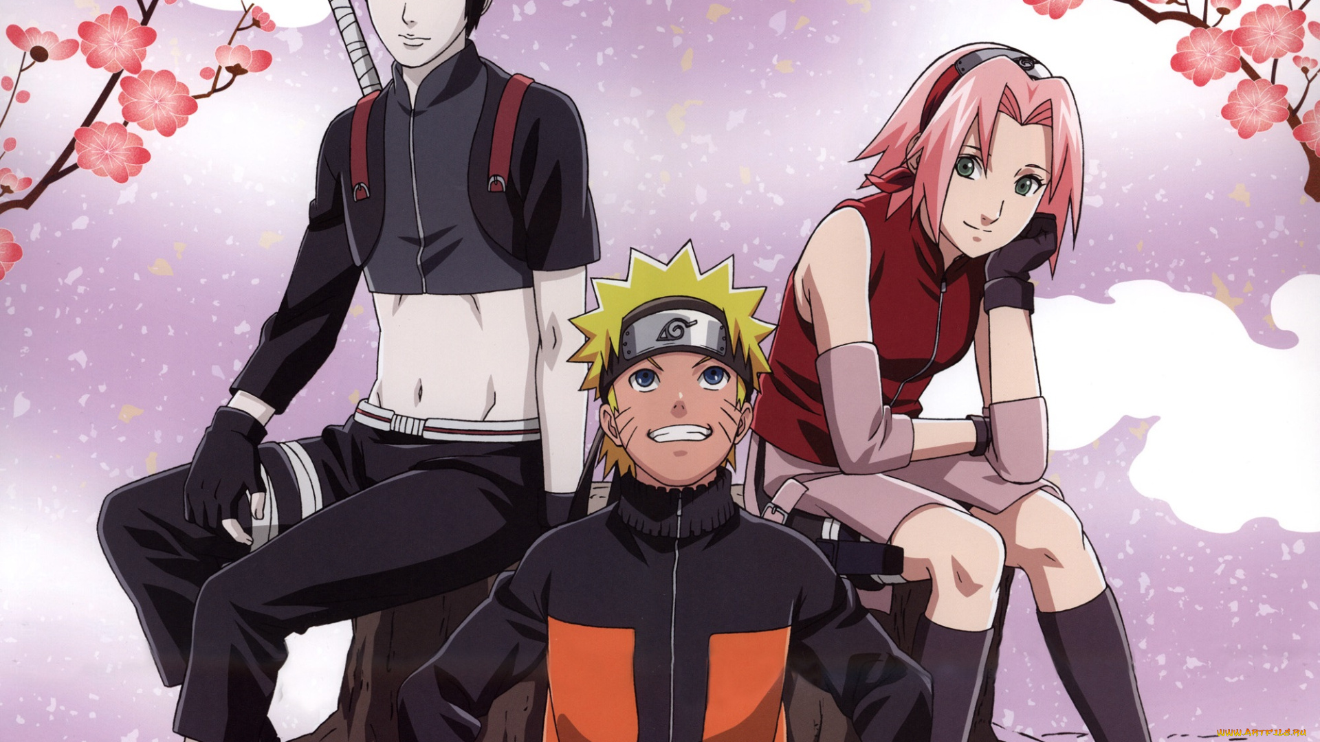 аниме, naruto, наруто, сакура, сай