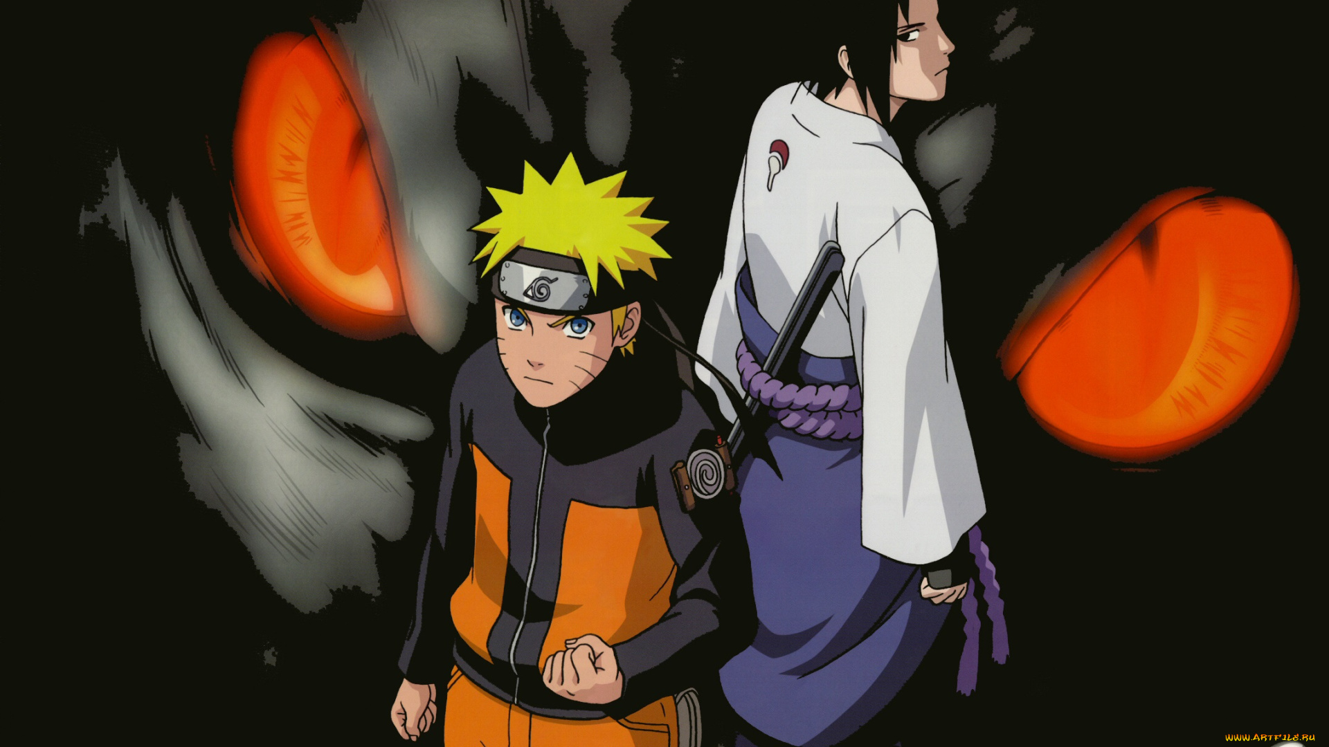 аниме, naruto, наруто, саске, глаза