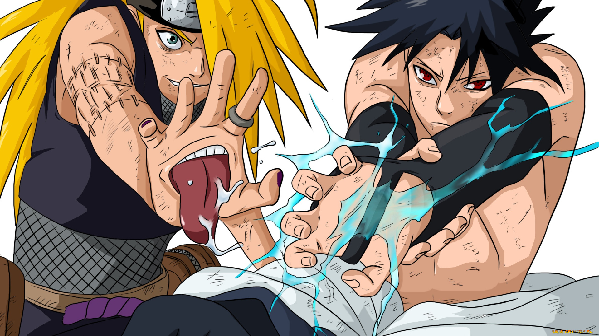 аниме, naruto, саске, дейдара